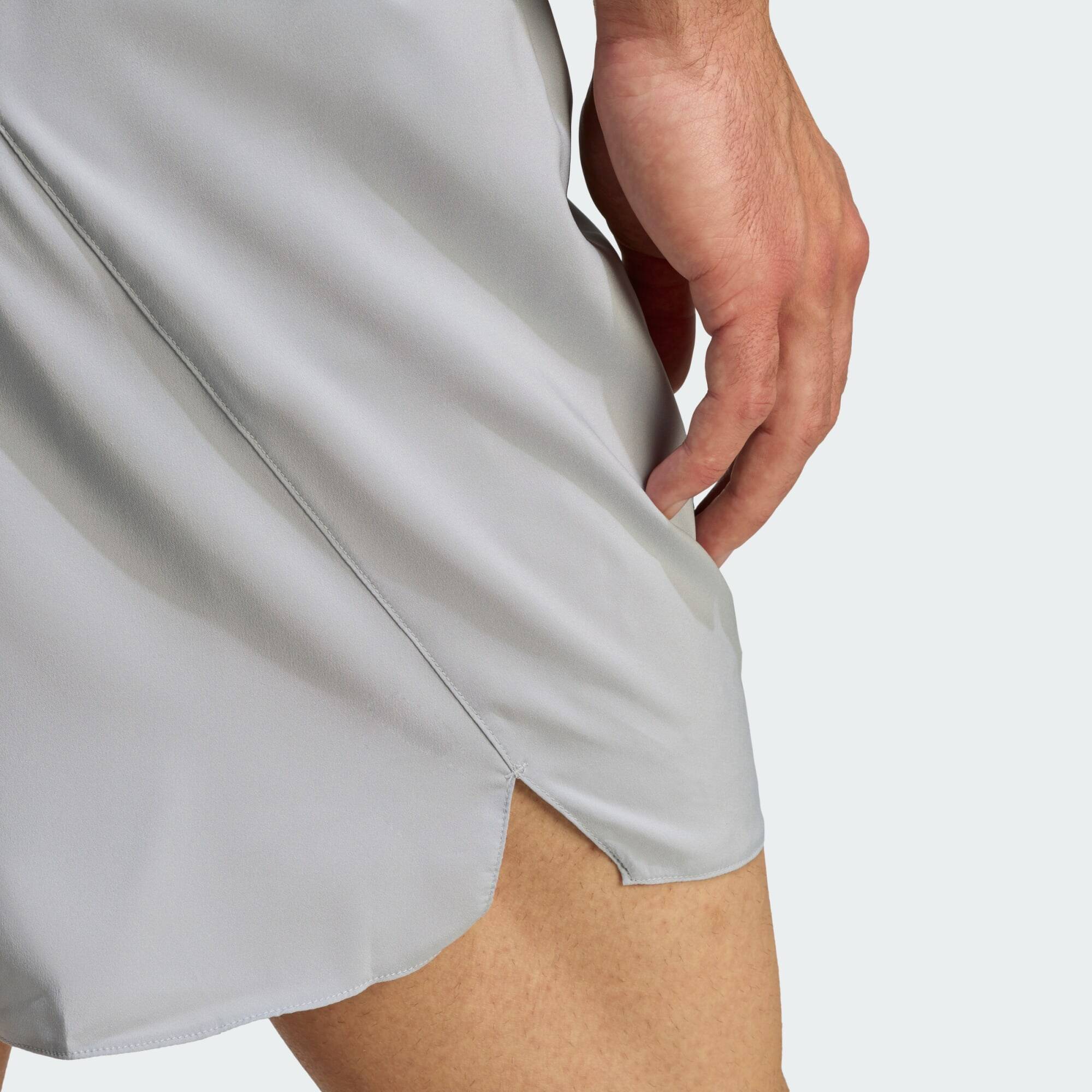 Adidas Run Ess Shor M Men Running Shorts Grey -  5