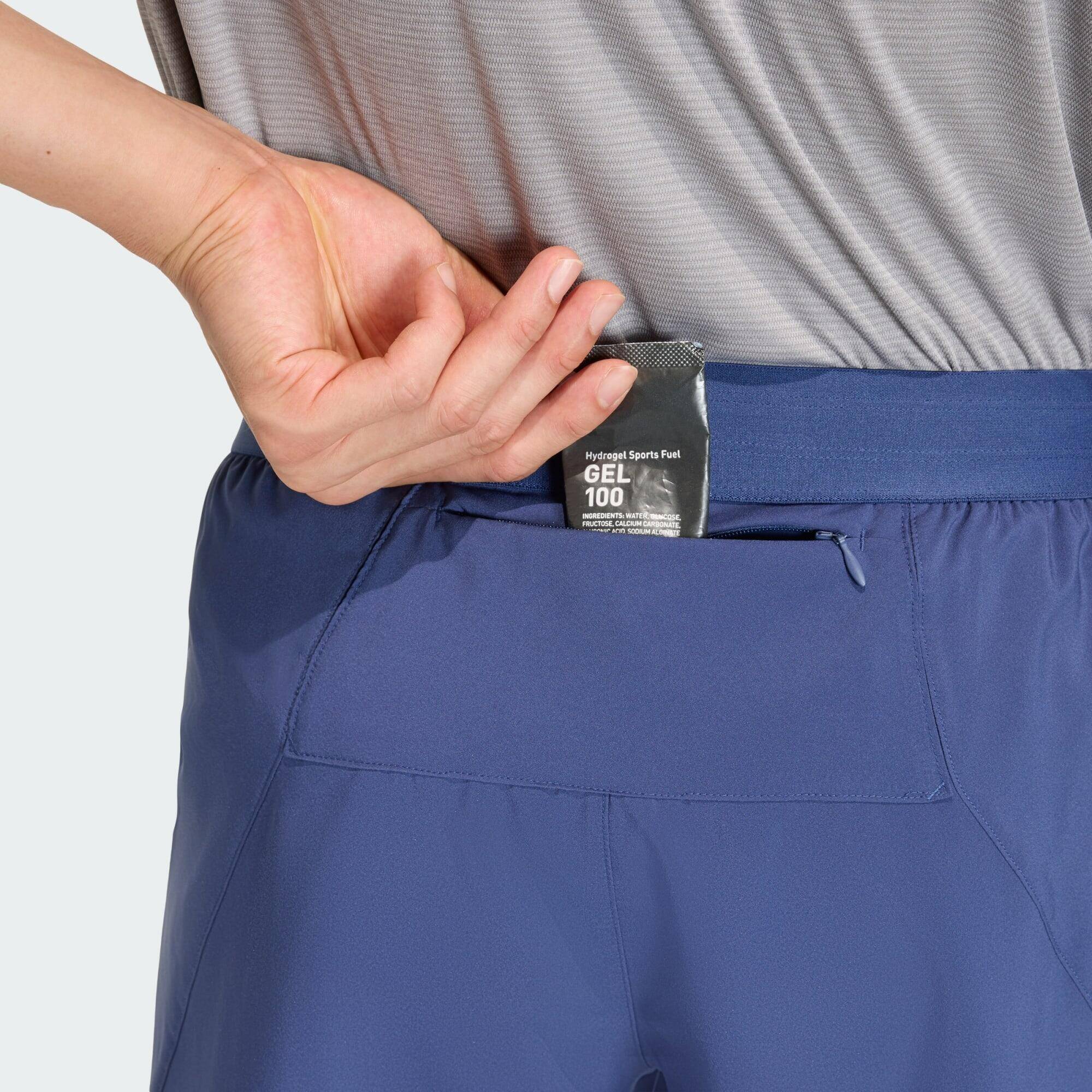 Adidas Run Ess Shor M Men Running Shorts Blue -  4