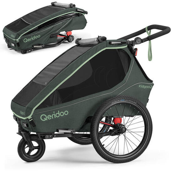 Remorque vélo Qeridoo Kidgoo 2 Forest Green