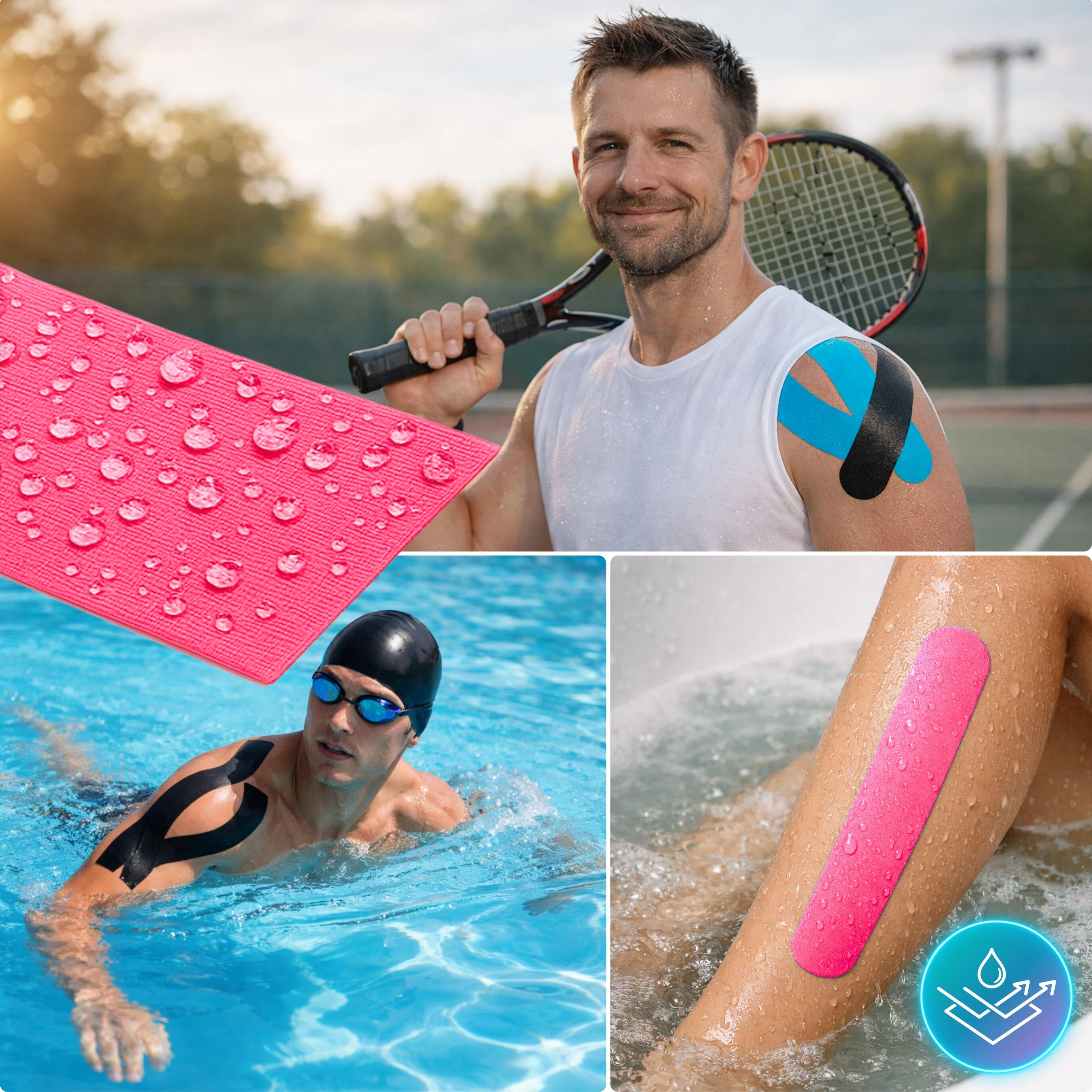 Kinesio Tape, Kinesiologie tape medizinisch für Verletzungen für aktive Menschen 5/7