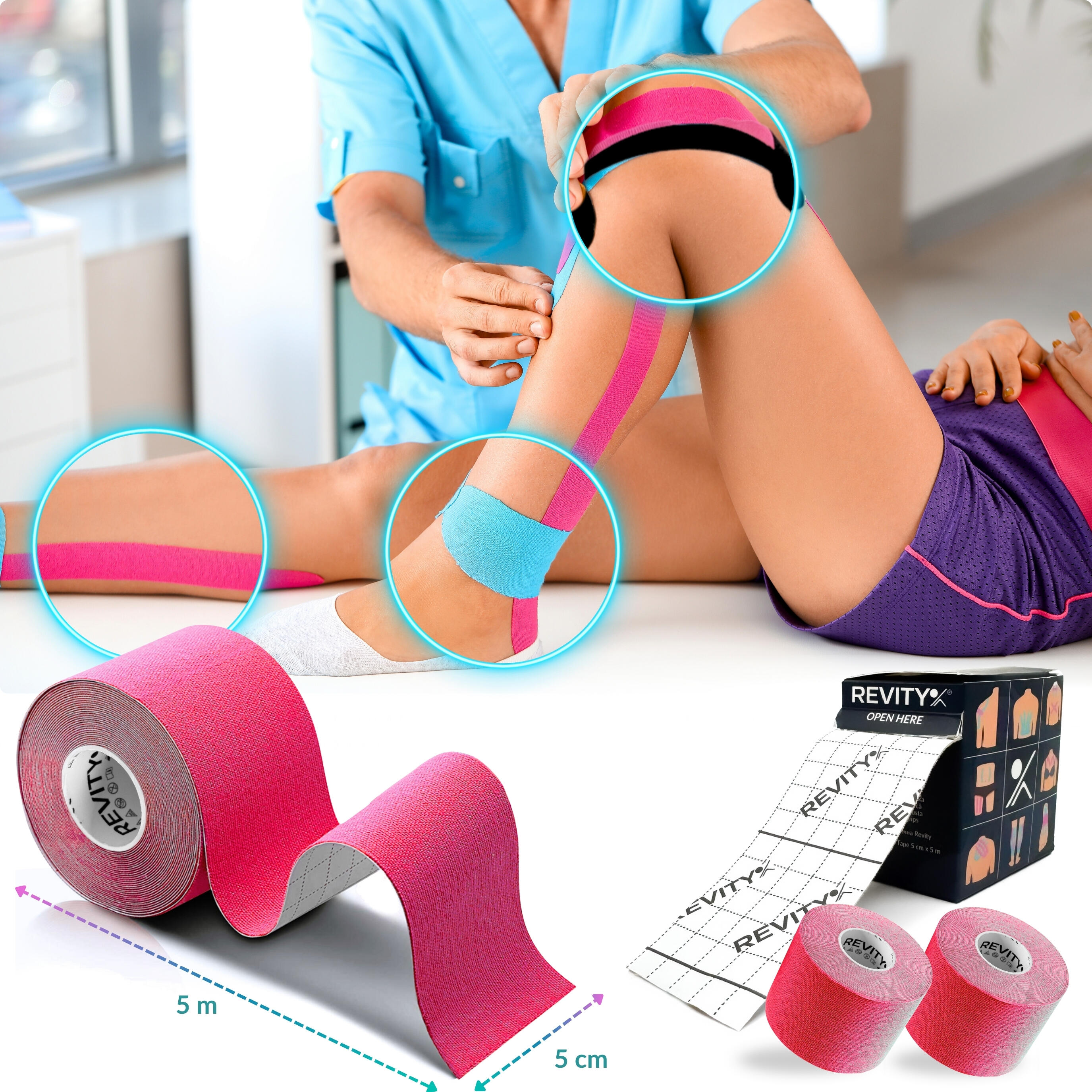 Kinesio Tape, Kinesiologie tape medizinisch für Verletzungen für aktive Menschen 7/7