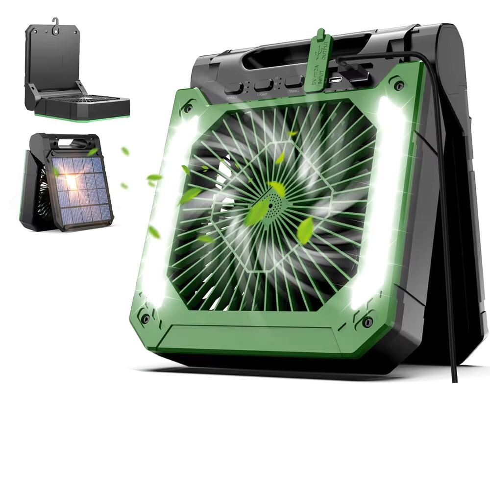 20000mAh Portable Camping Fan with LED Light
