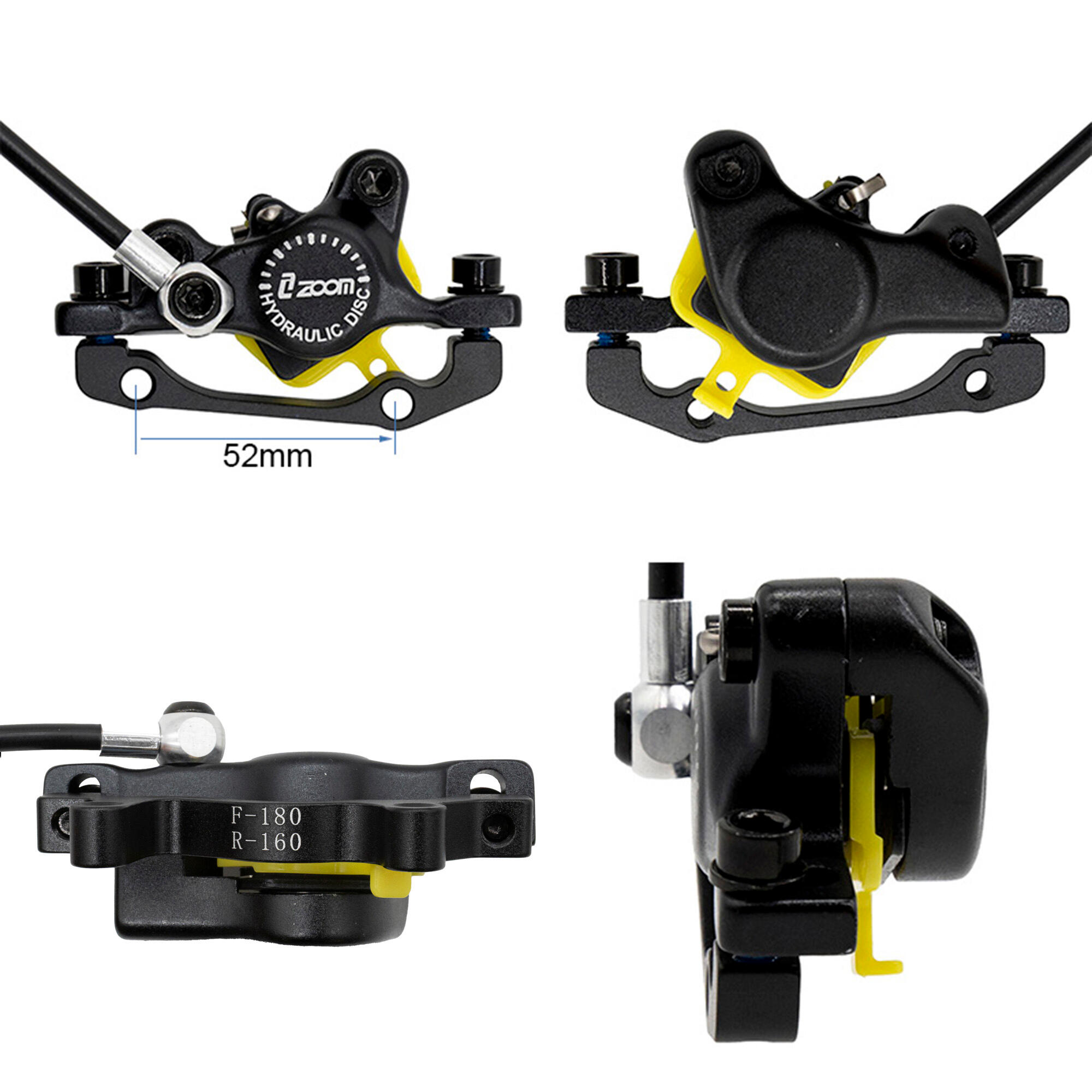 Kit 4 freno hidráulico negro CR-3 Trasero [Zoom] 2/5