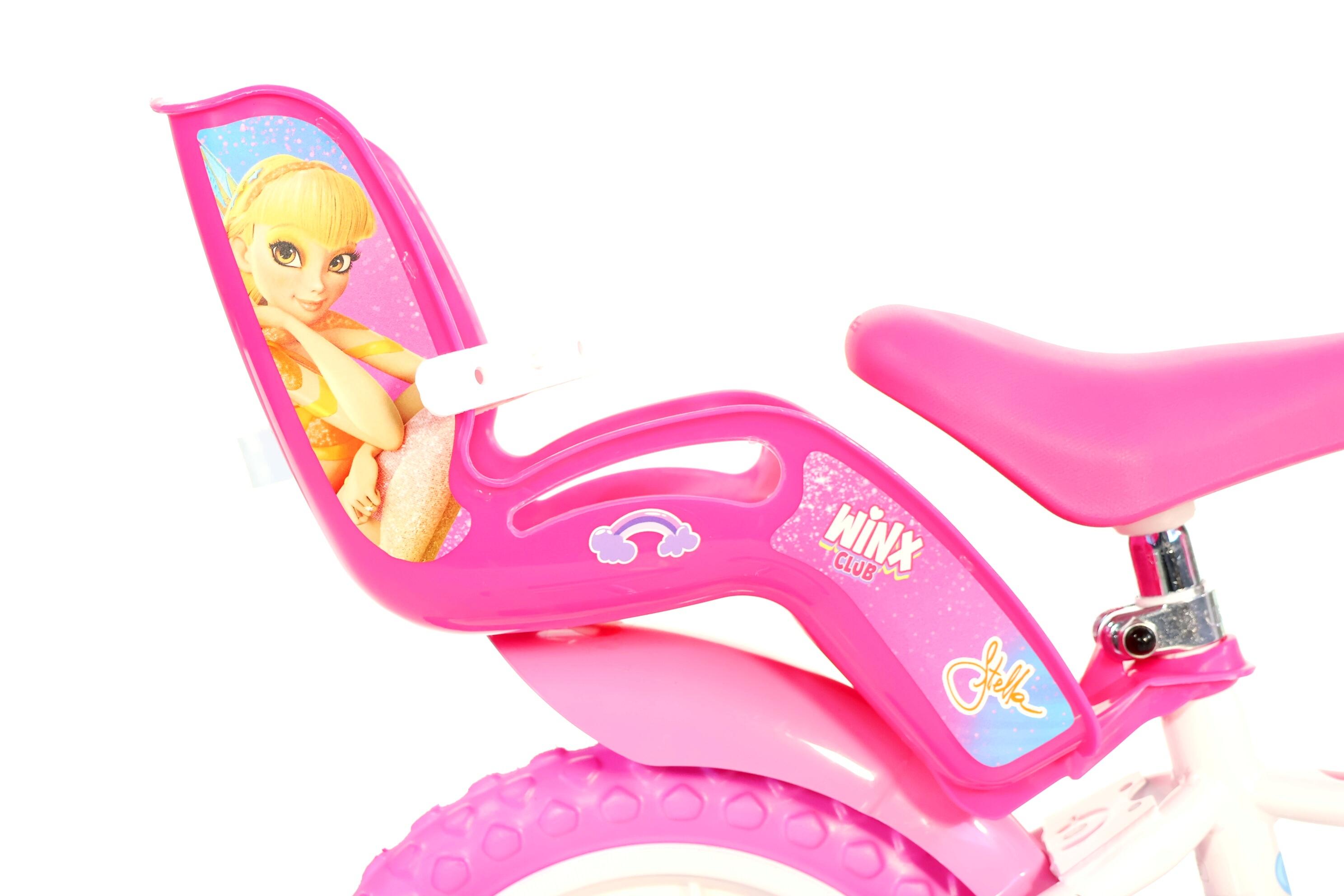 Bicicleta infantil WINX de 12 polegadas com acessórios 3/4