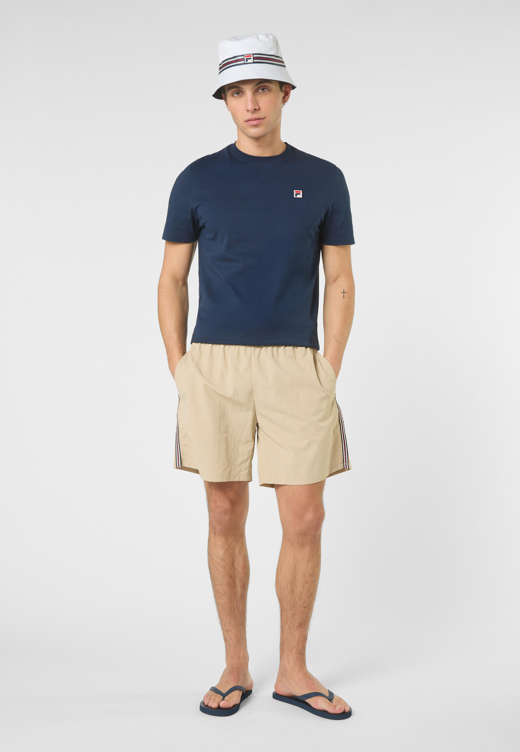 FILA Biella T-Shirt Uomo Logo Casual Sportiva Blu XL 3/6