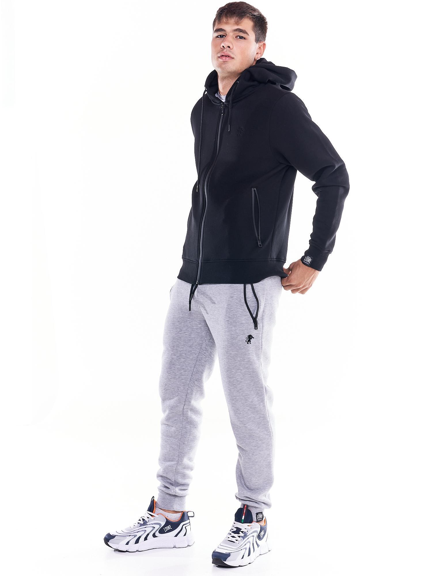 Sudadera con capucha y bolsillo grande con icono de león Soft Basic 3/6