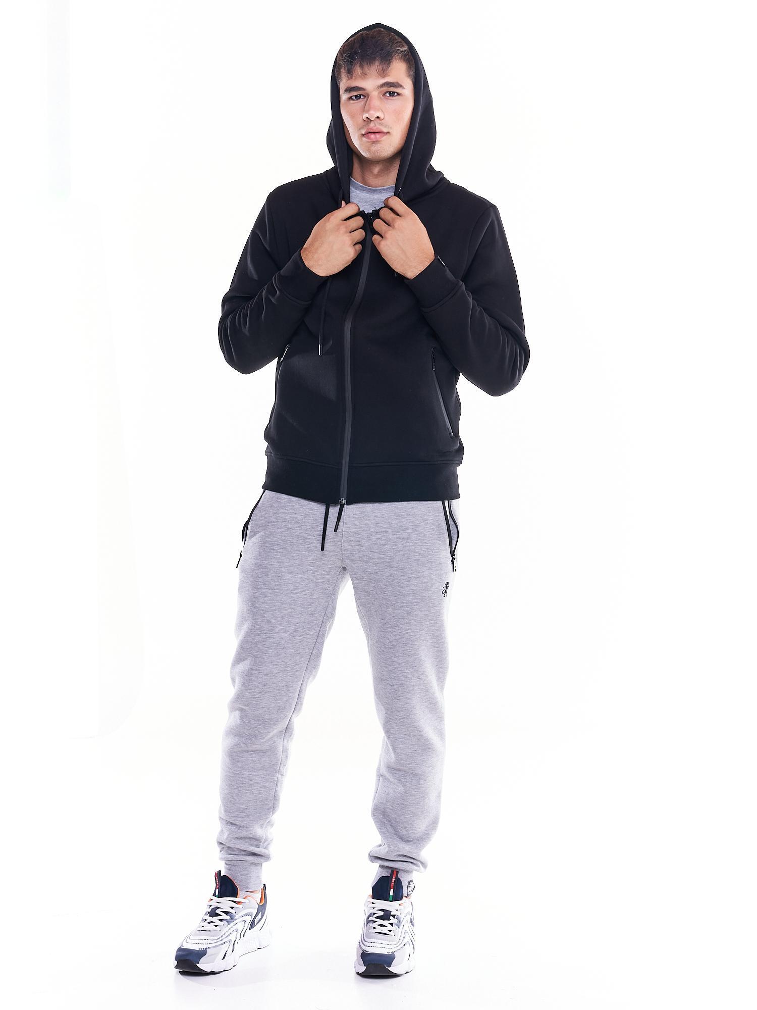 Sudadera con capucha y bolsillo grande con icono de león Soft Basic 2/6