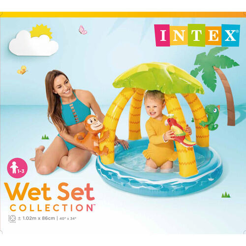 Bazină pentru copii cu parasolar, INTEX