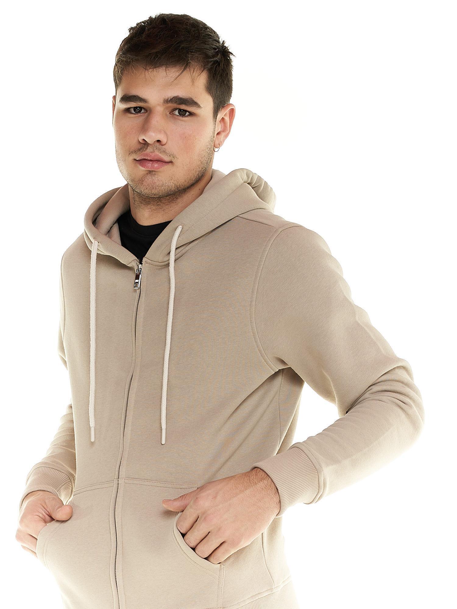 Sudadera con capucha Leone para hombre con cremallera completa estilo urbano 3/6