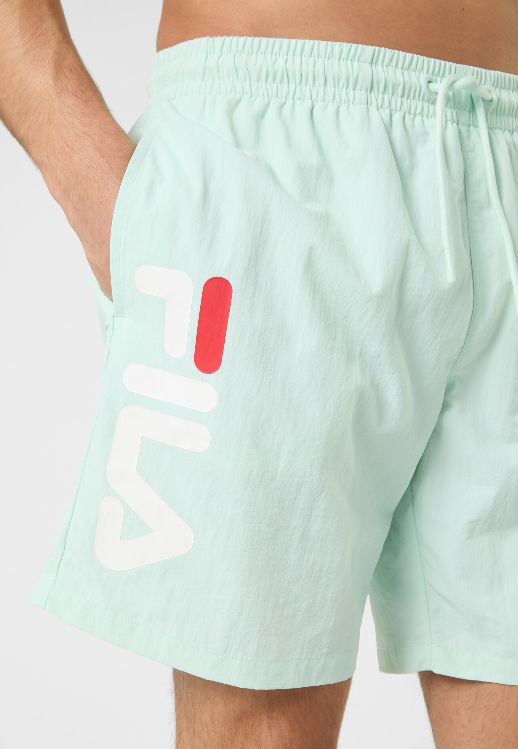 Costume da Bagno Uomo Fila Caravello, Boxer Mare con Logo, Verde M 4/7