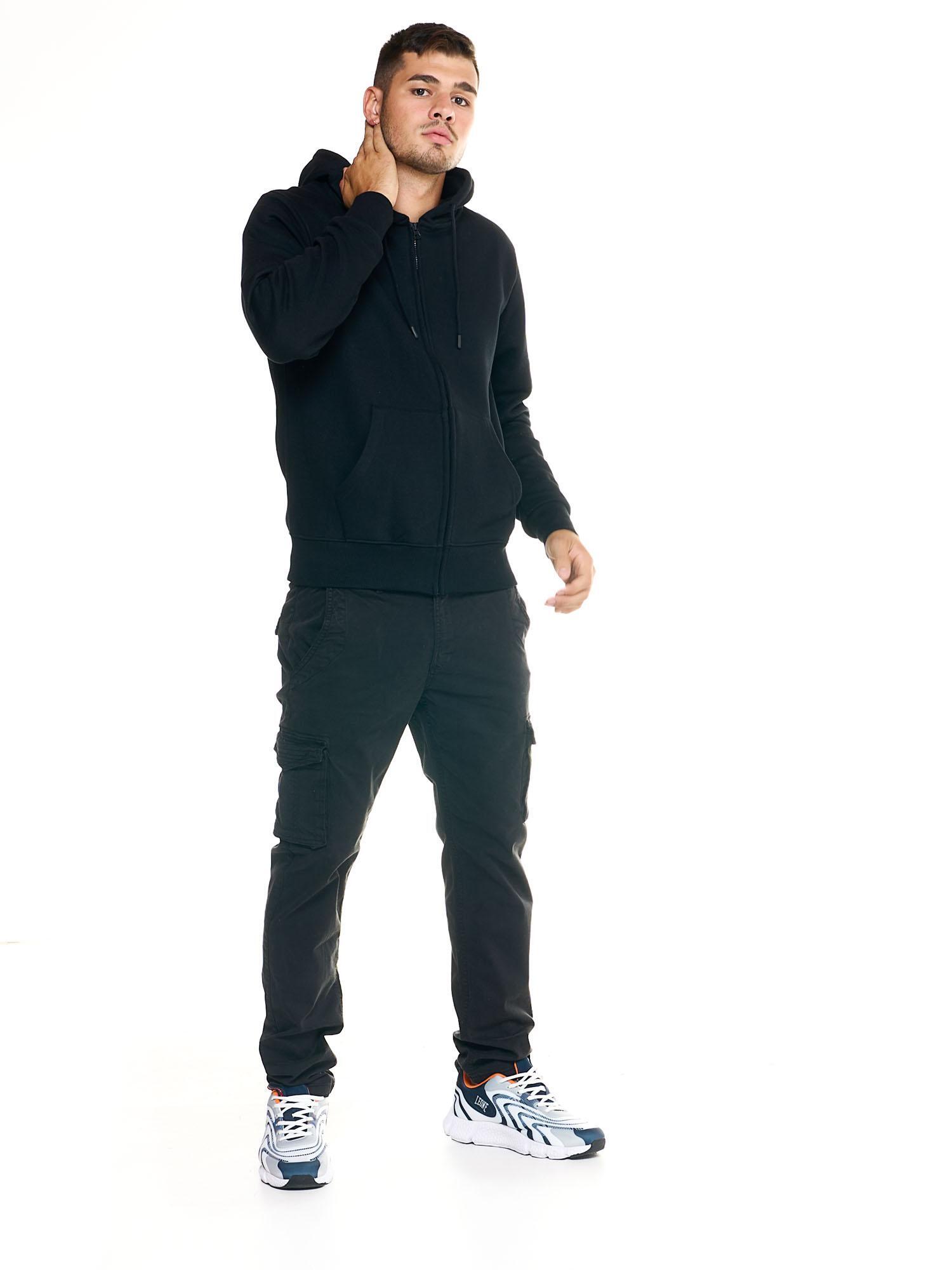 Sudadera con capucha Leone para hombre con cremallera completa estilo urbano 3/6