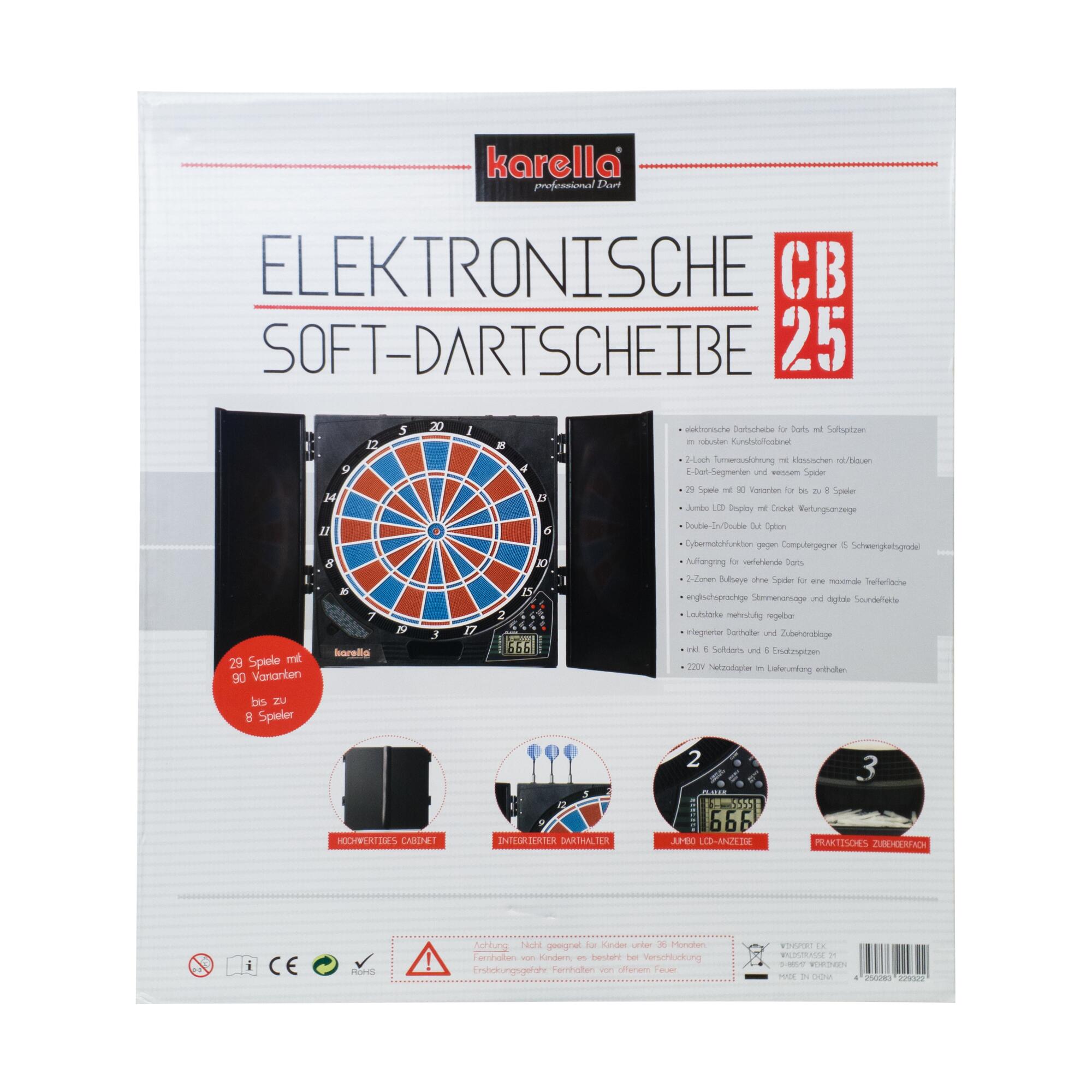 Elektronische Dartscheibe CB 25 Turnierausführung 5/7