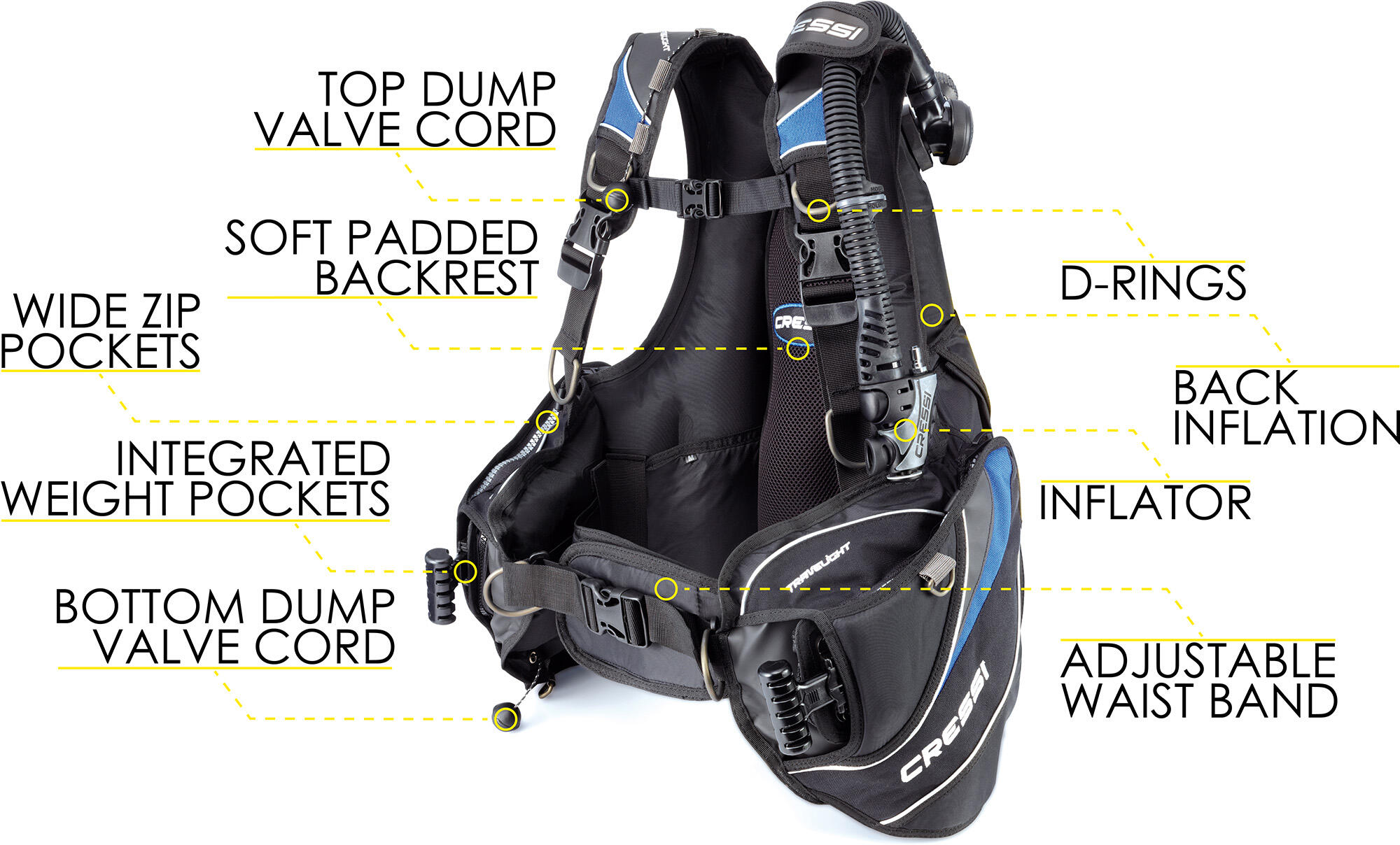 CRESSI Chaleco de buceo Travelight 2.0 - XS 4/4