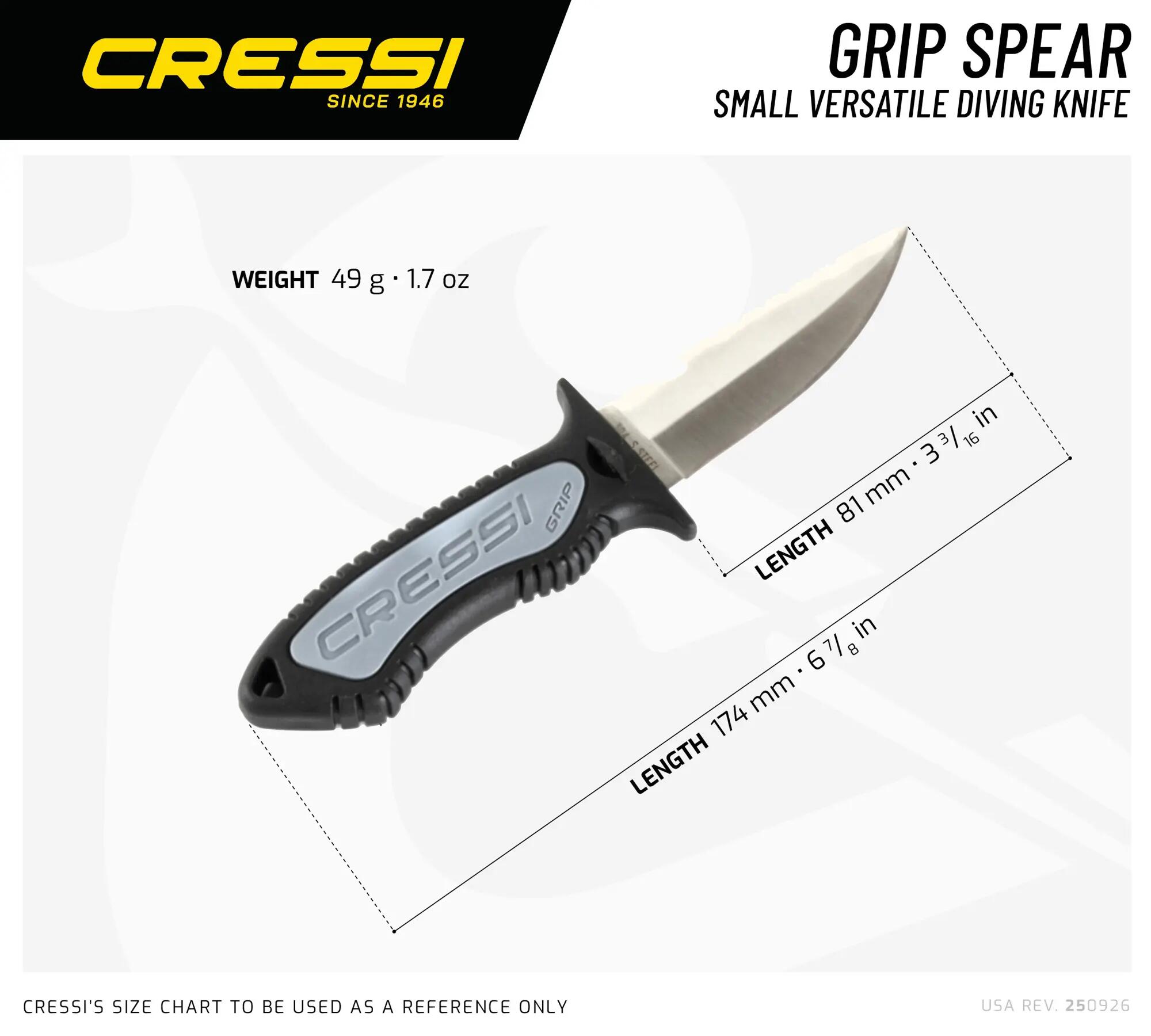 Nóż nurkowy GRIP mały 5/5