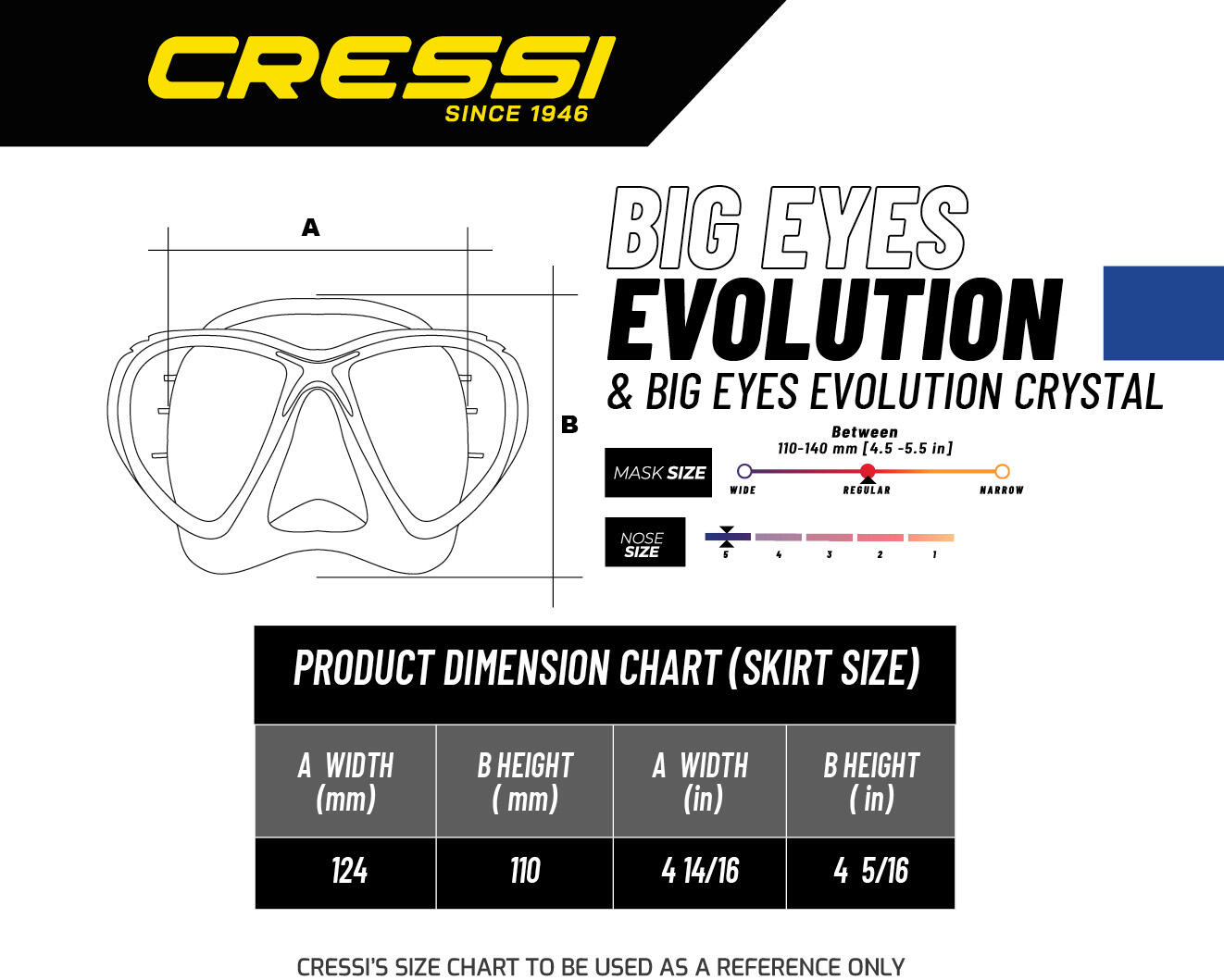 Máscara Cressi EVO Big Eyes Cristal 5/5