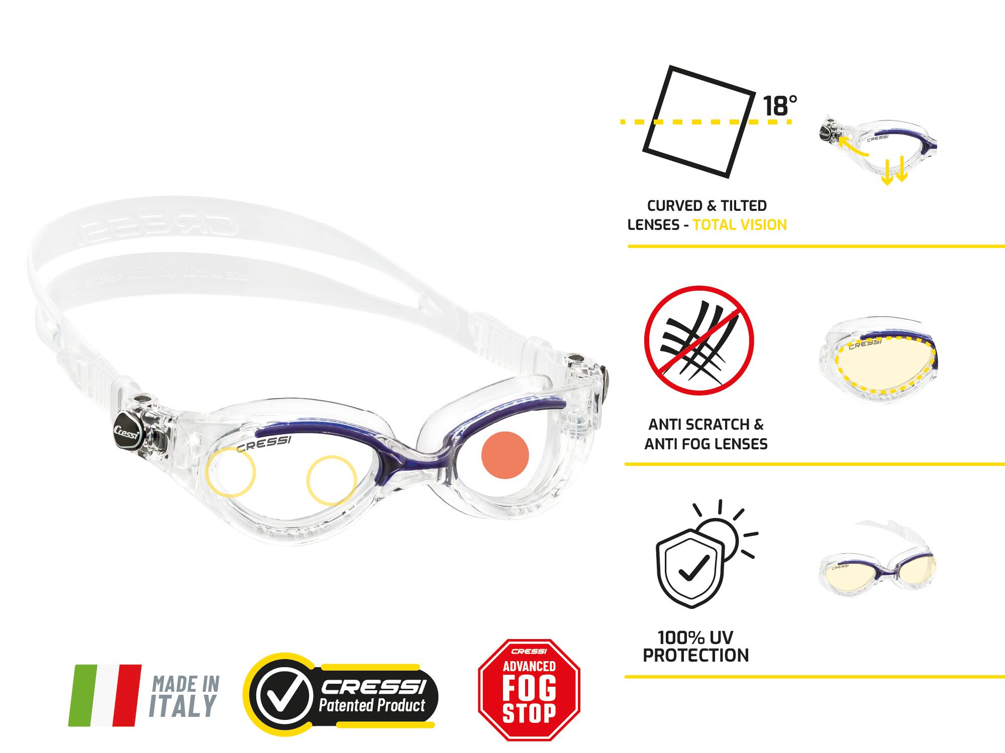 Cressi Schwimmbrille FLASH LADY trans/rosa 3/5