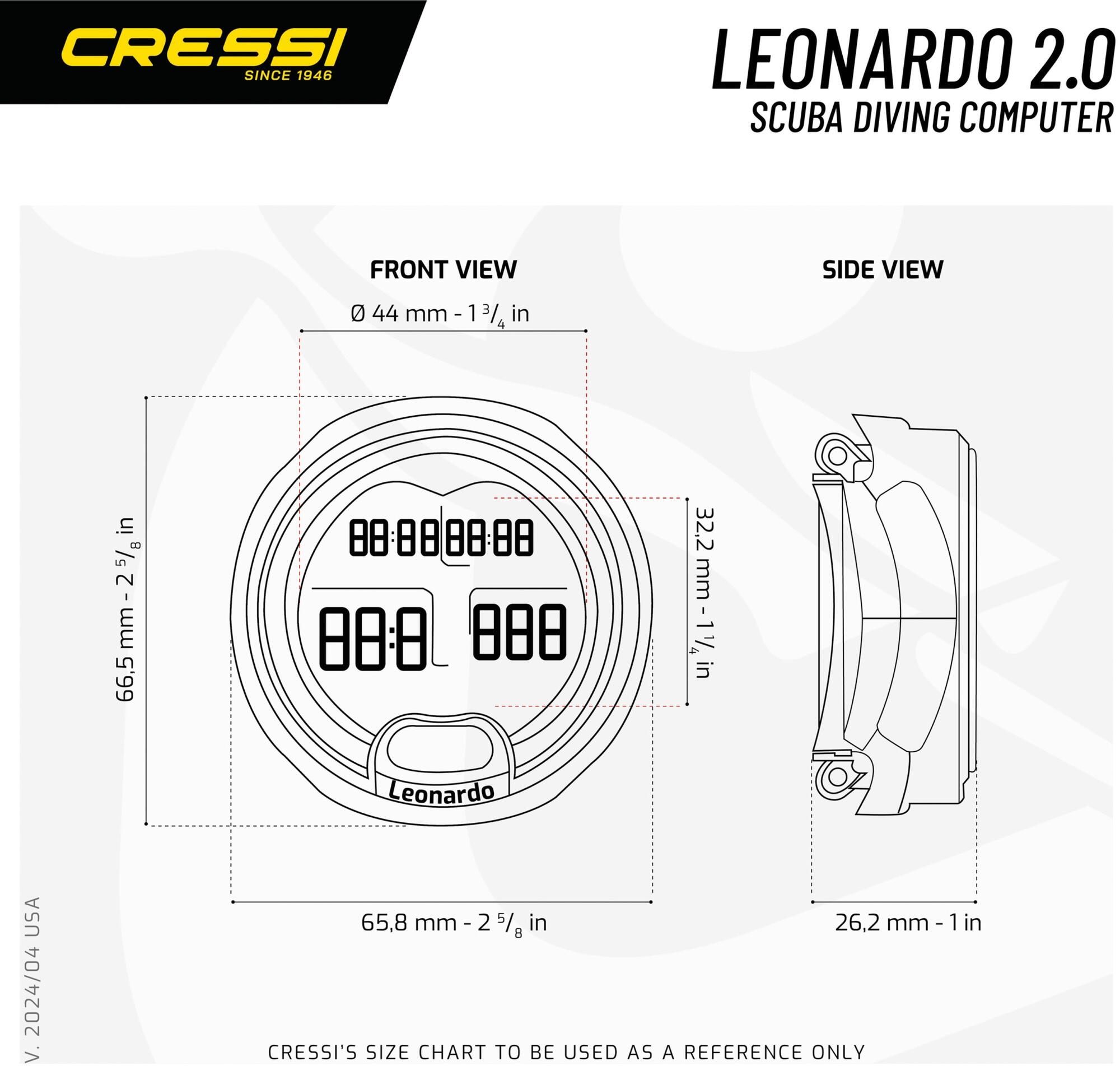 Cressi Ordenador de Buceo Leonardo 2.0 5/5