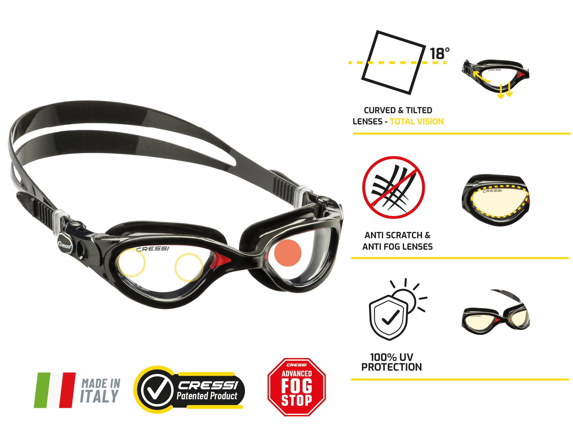 Schwimmbrille getönt, anti-fog, UV-Schutz, Unisex - Flash 2/5
