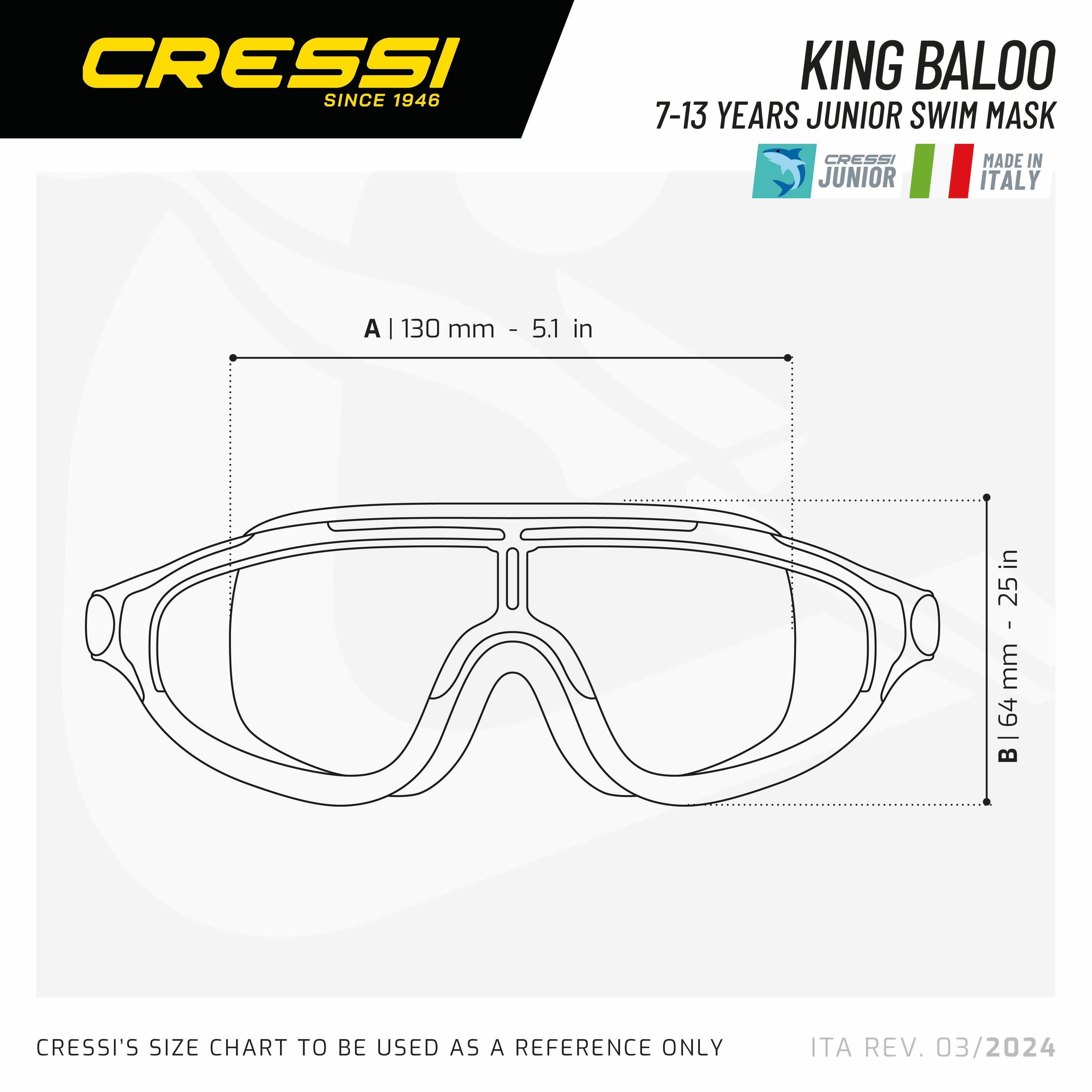 Kinder-Schwimmbrille BALOO KING mit klaren Gläsern 5/5