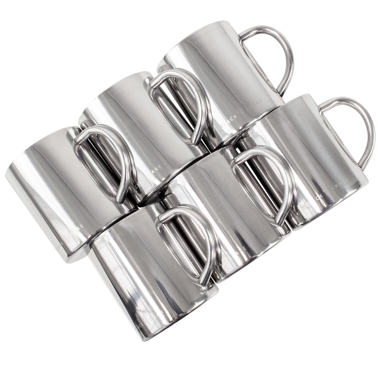 Black Snake Edelstahl Camping-Thermobecher Outdoor-Tasse 300 ml - 4 Personen Set 3/4