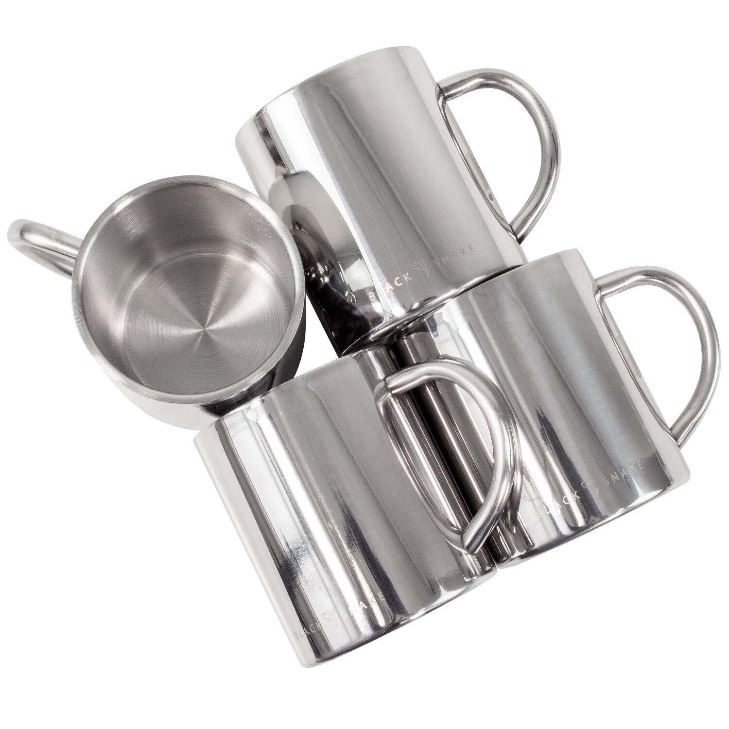 Black Snake Edelstahl Camping-Thermobecher Outdoor-Tasse 300 ml - 4 Personen Set 5/5