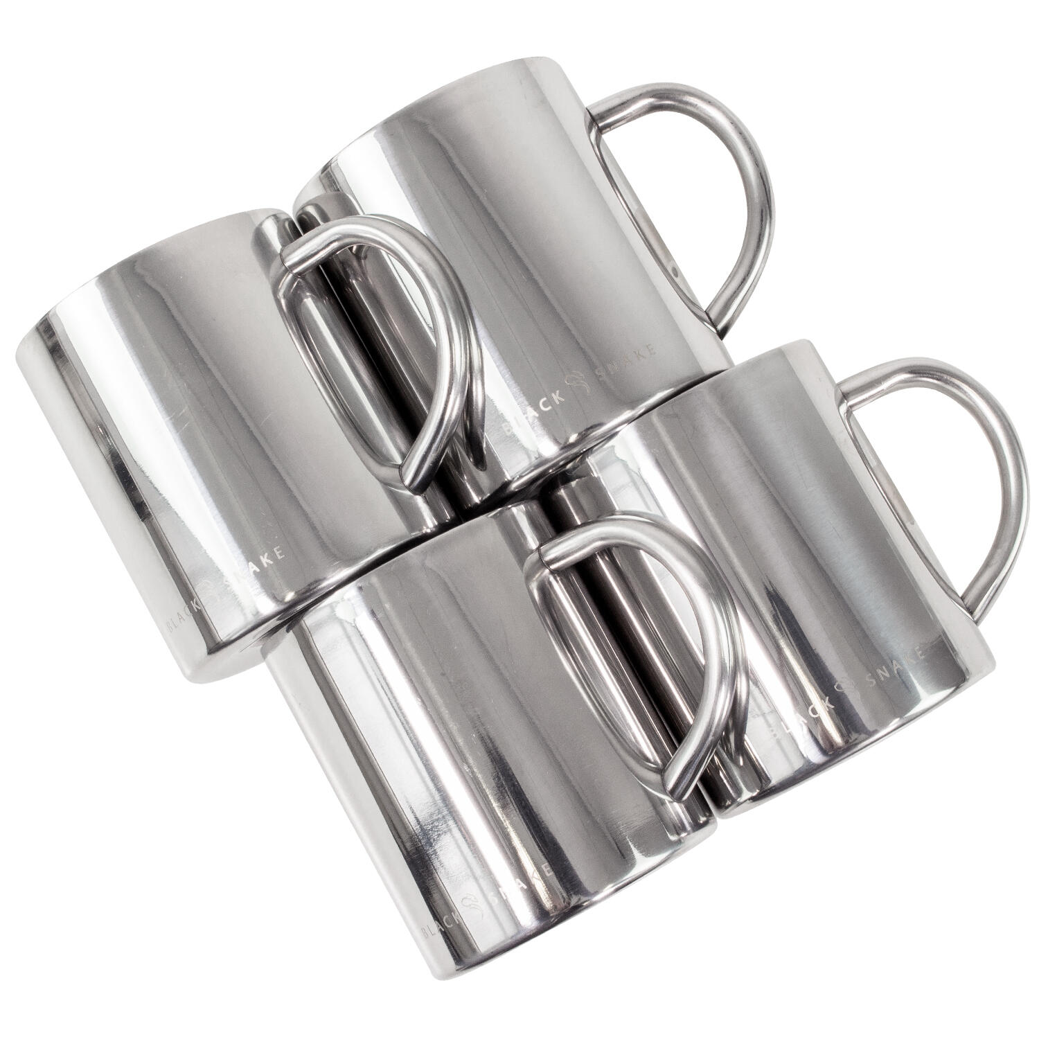 Black Snake Edelstahl Camping-Thermobecher Outdoor-Tasse 300 ml - 4 Personen Set 4/5