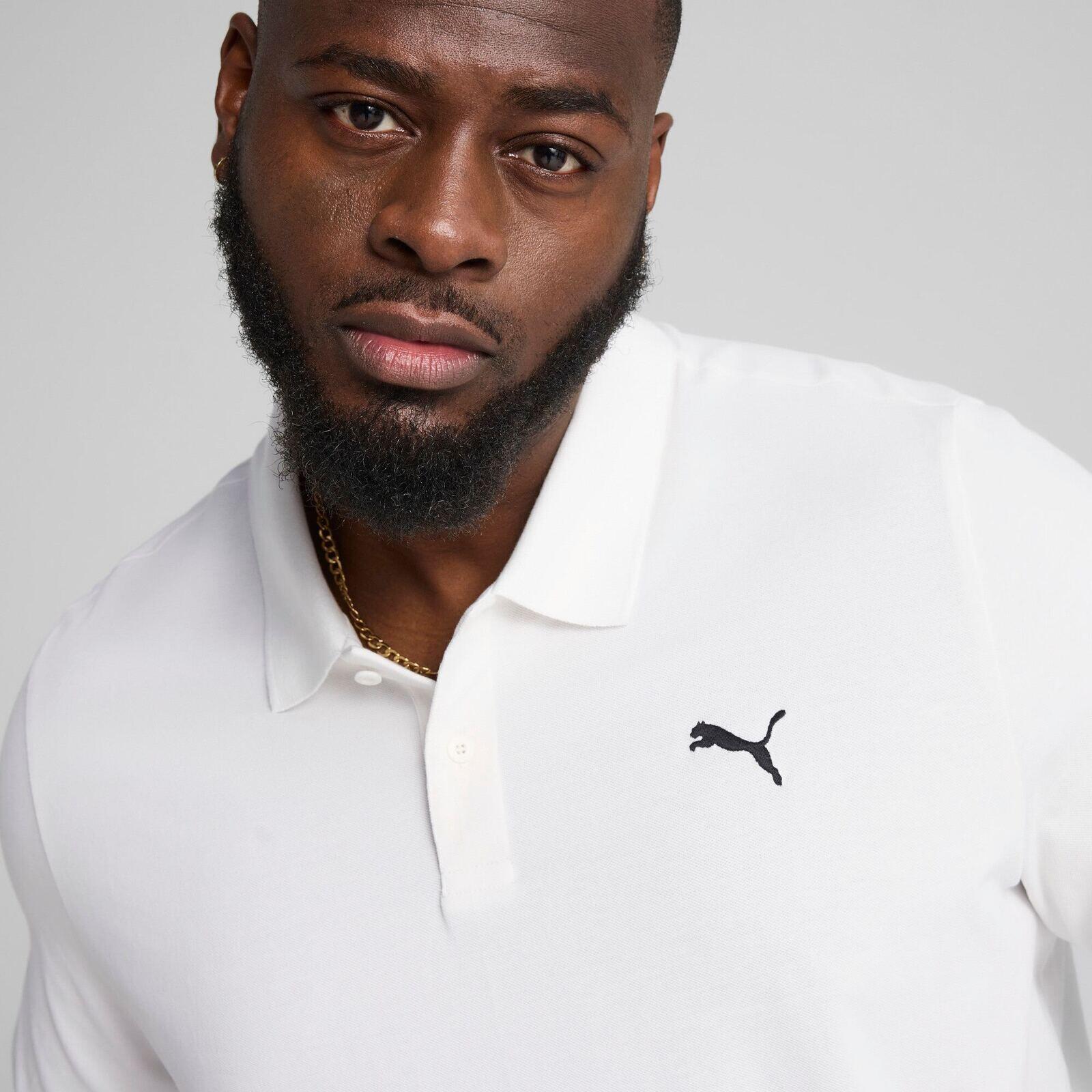 T-Shirt Puma Ess Pique Polo, Branco, Homens 3/7