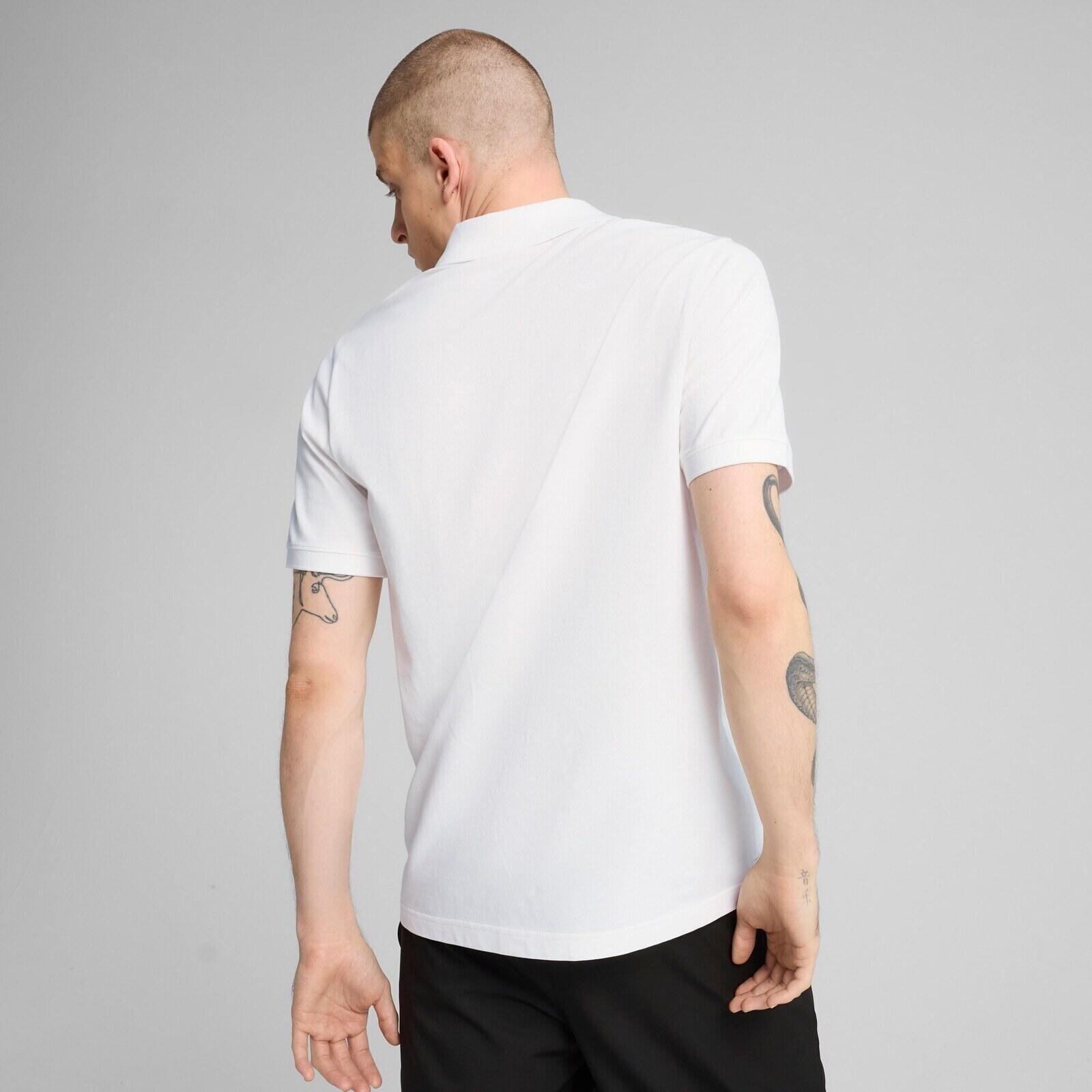 T-Shirt Puma Ess Pique Polo, Branco, Homens 2/7