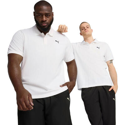 T-shirt puma ess pique polo, wit, mannen