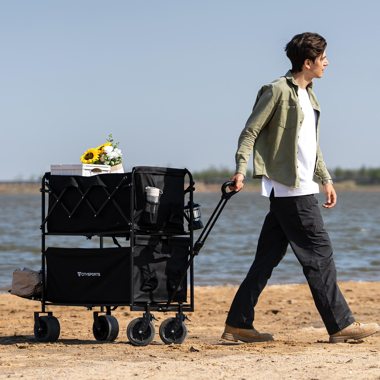 Chariot de Camping Pliable. Chariot de Transport Pliant pour Matériel de Camping 8/8