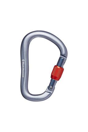 Mousqueton HMS Black Diamond Rocklock Screwgate gris forgé à chaud 85 g 24 kN