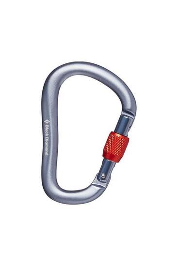 Mousqueton HMS Black Diamond Rocklock Screwgate gris forgé à chaud 85 g 24 kN