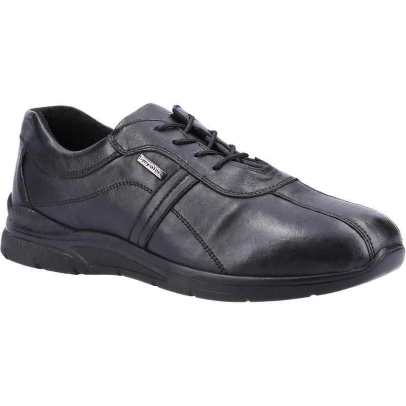 Mens Cam 2 Leather Trainers (Black)