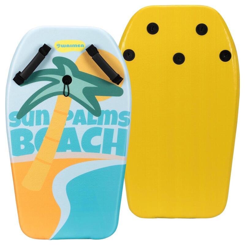 Placă bodyboard Waimea Makani cu mânere și leash, 80 x 46 x 5,2 cm