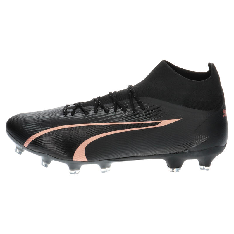 Ghete de fotbal ULTRA PRO FG/AG pentru bărbați PUMA Black Copper Rose Metallic