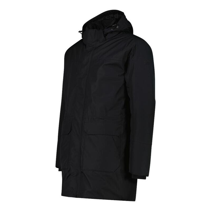 Geacă căptușită bărbați CMP 35K3737 Parka cu fermoar și glugă