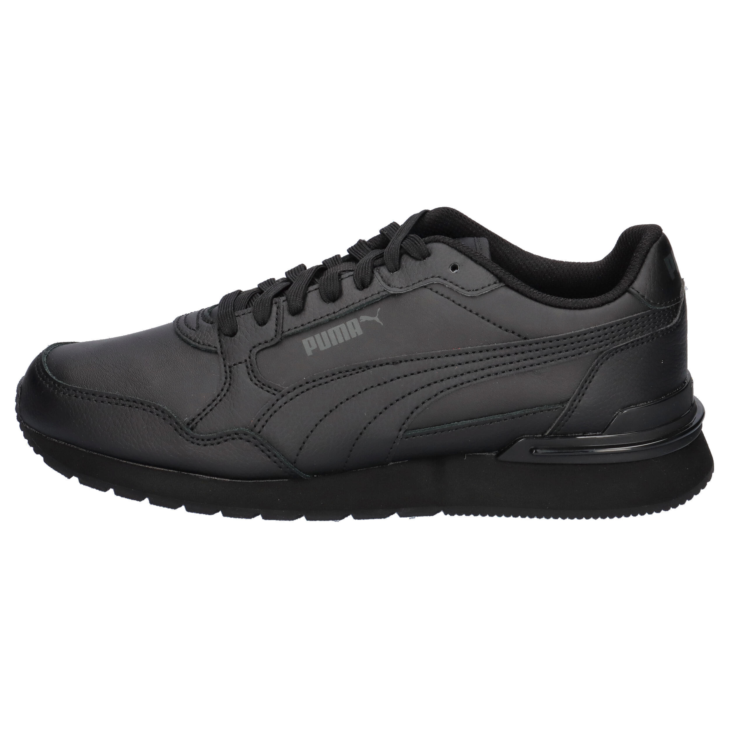 ST Runner v4 Leather Sneakers Erwachsene PUMA Black Shadow Gray 10/15