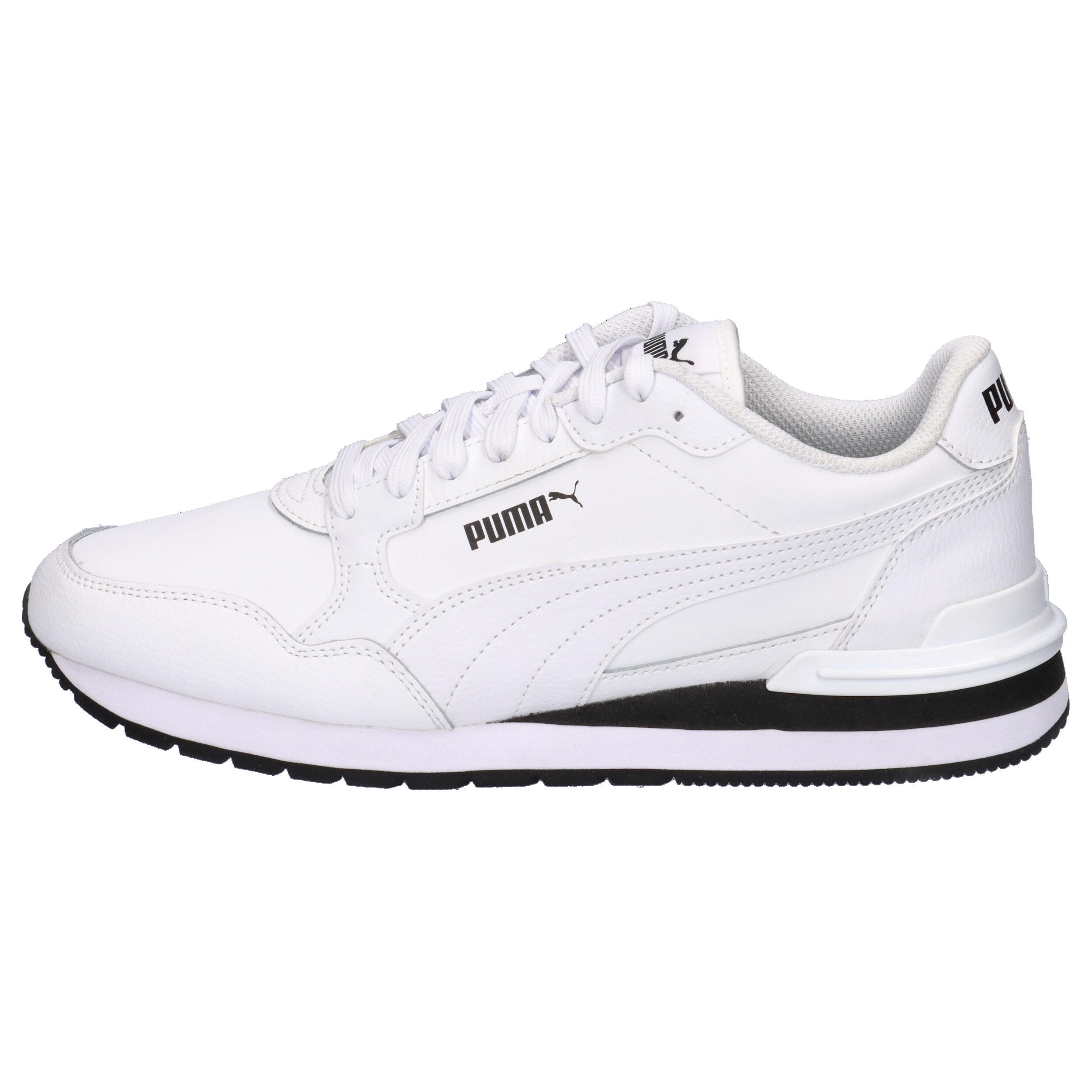 ST Runner v4 Leather Sneakers Erwachsene PUMA White Black 10/15