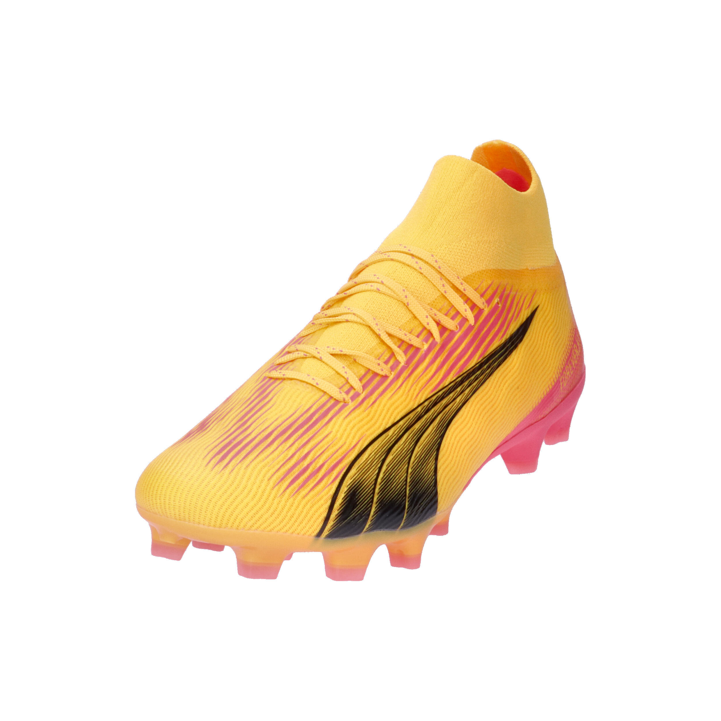 ULTRA PRO FG/AG voetbalschoenen PUMA Sun Stream Black Sunset Glow Orange Pink 9/15