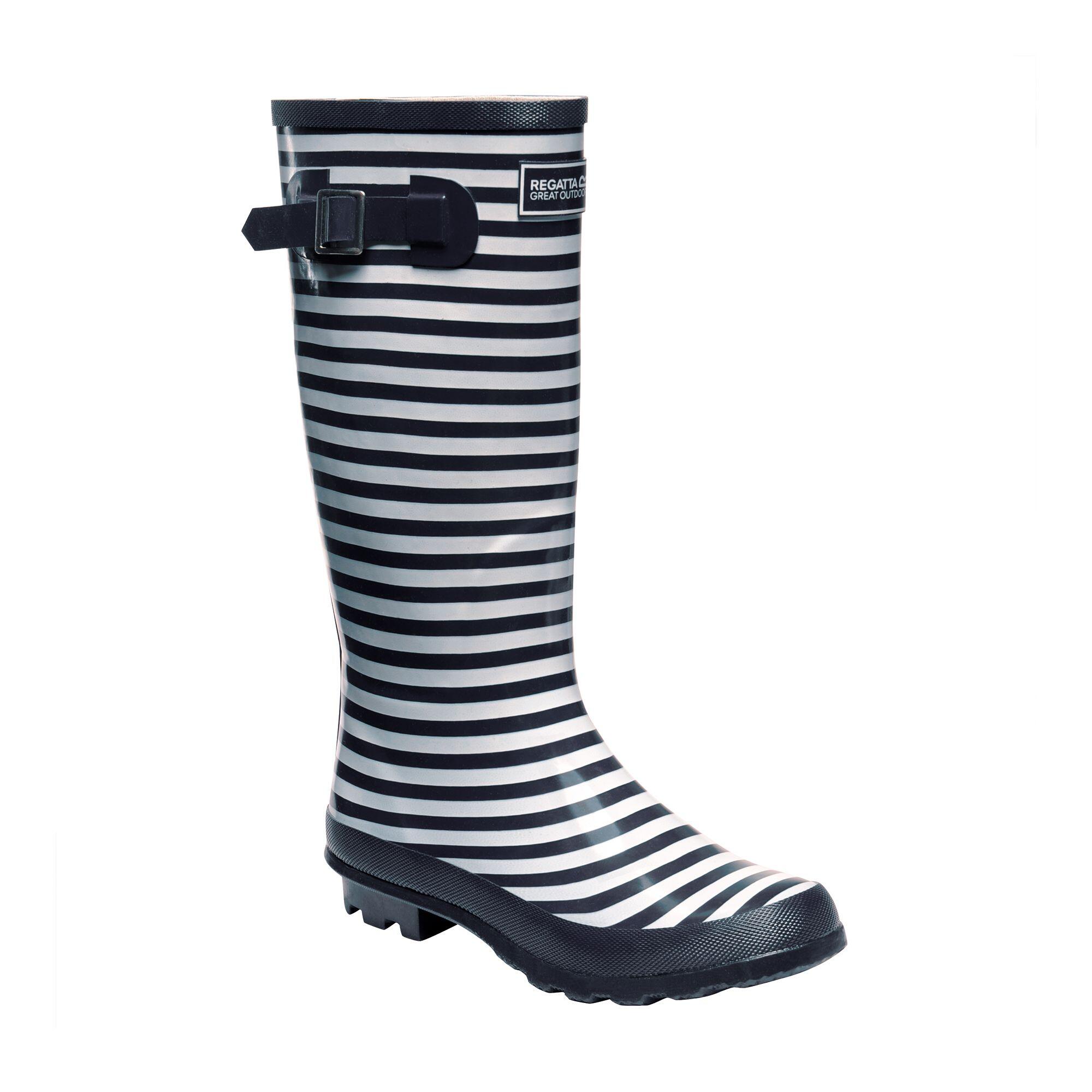 REGATTA Womens/Ladies Ly Fairweather II Tall Durable Wellington Boots (Navy/White)