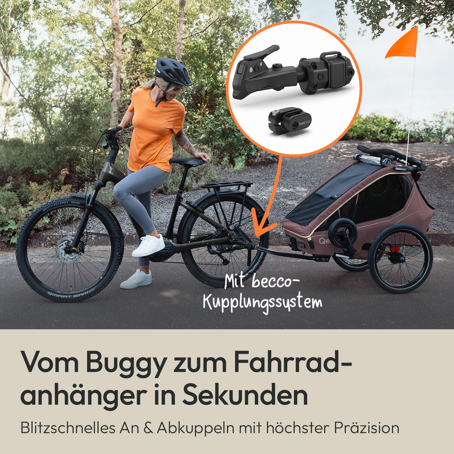 Fahrradanhänger Kidgoo 1 Wildberry Violet 5/5