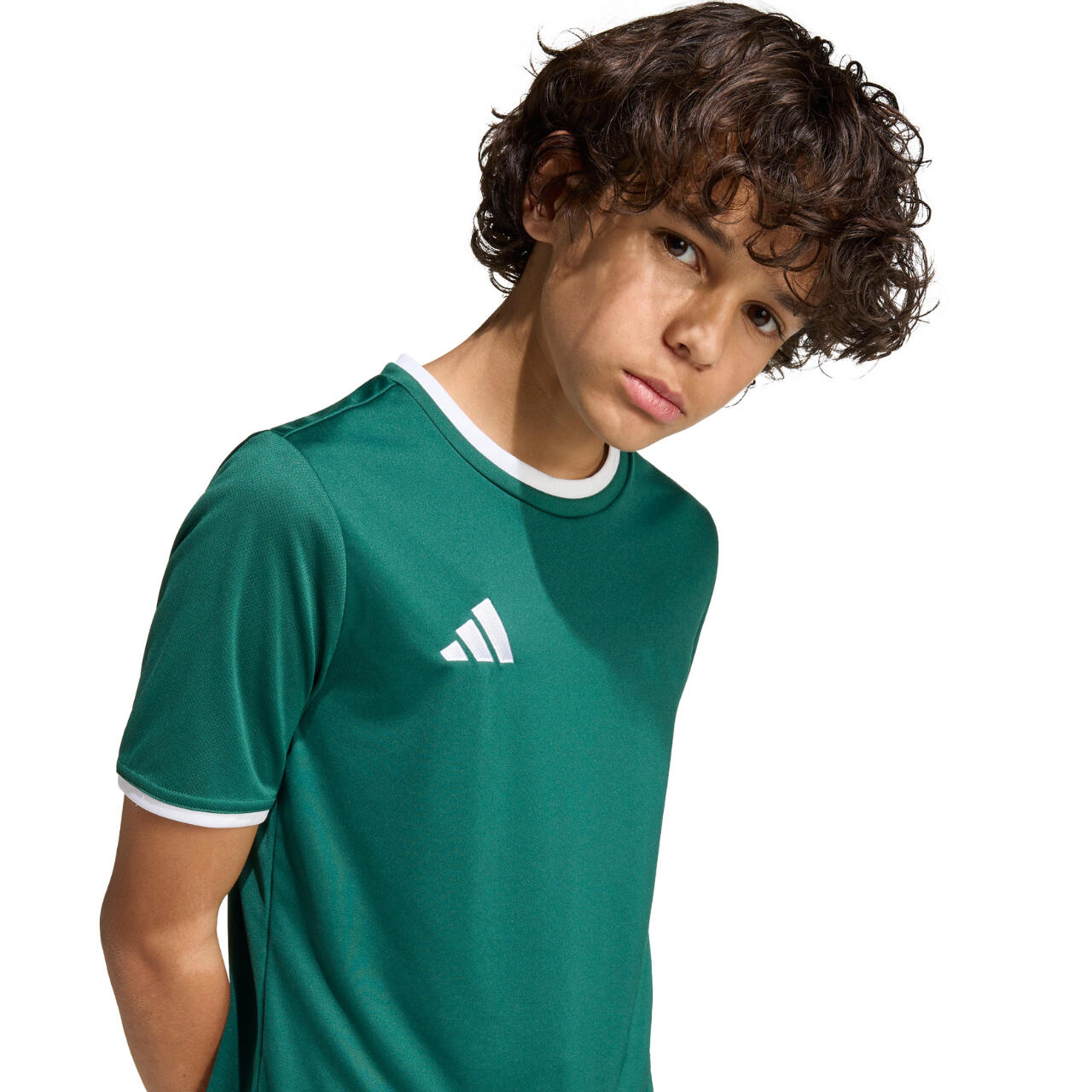 Camiseta infantil adidas Entrada 26, mangas curtas 6/8