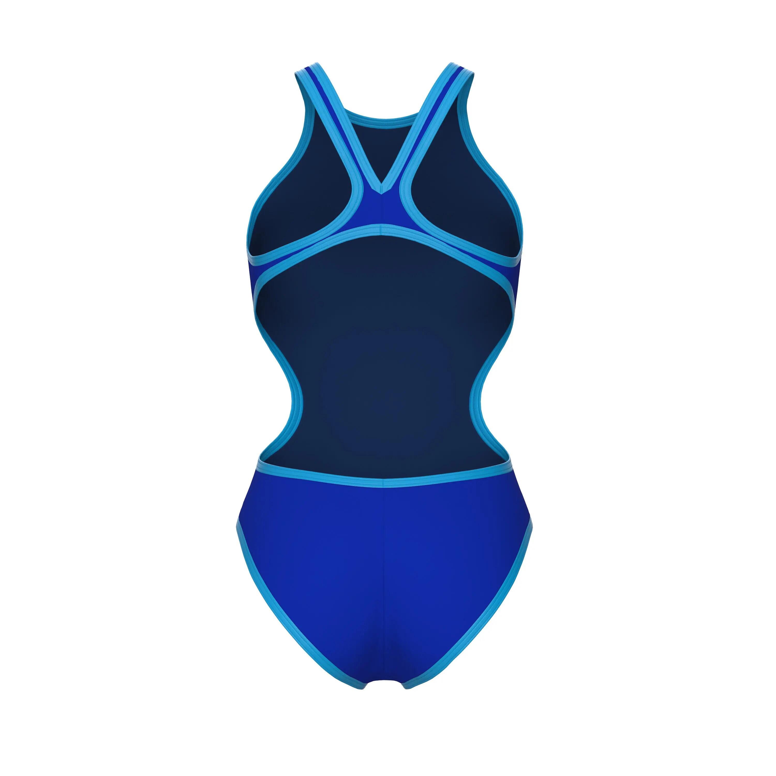 Arena Dames Badpak One Biglogo One Piece Neonblauw Turquoise 4/8