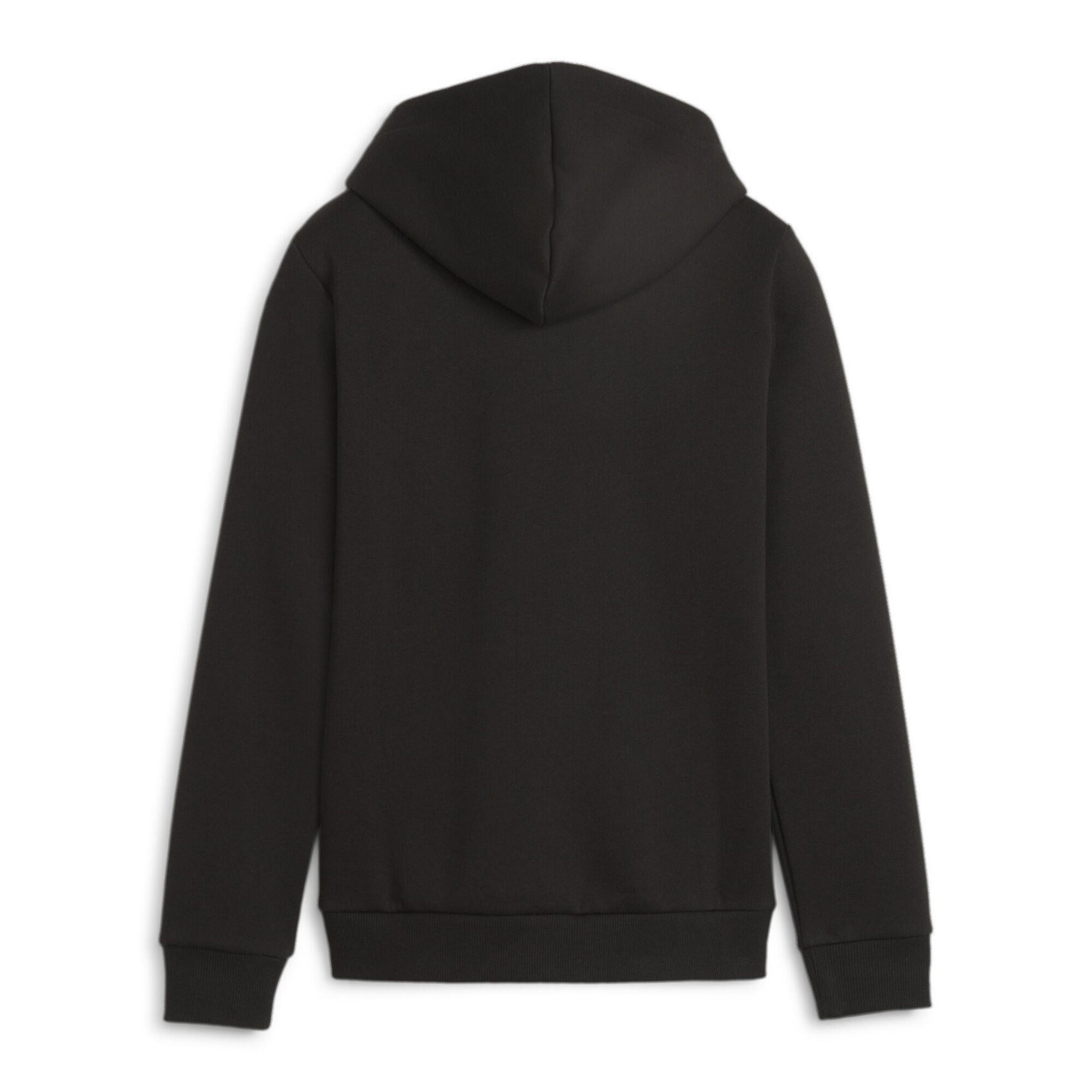 Essentials+ Two-Tone Big Logo Hoodie Jungen PUMA Black Lime Sheen 6/6