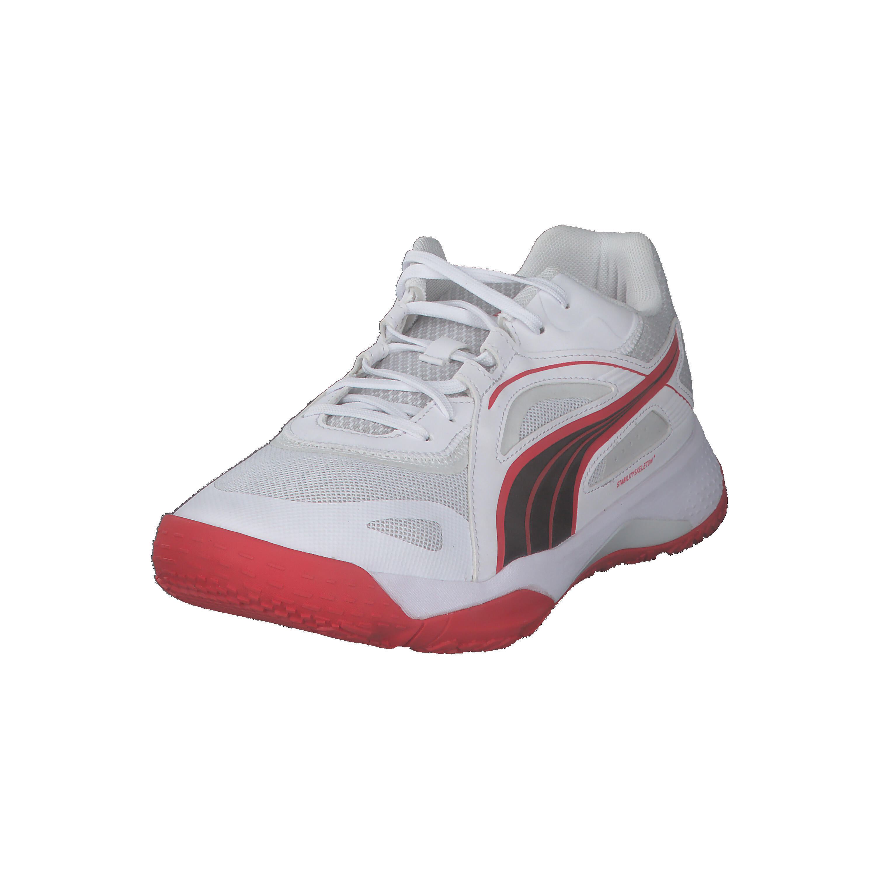 Chaussures de sport en salle Solarstrike II PUMA White Black High Risk Red 9/15