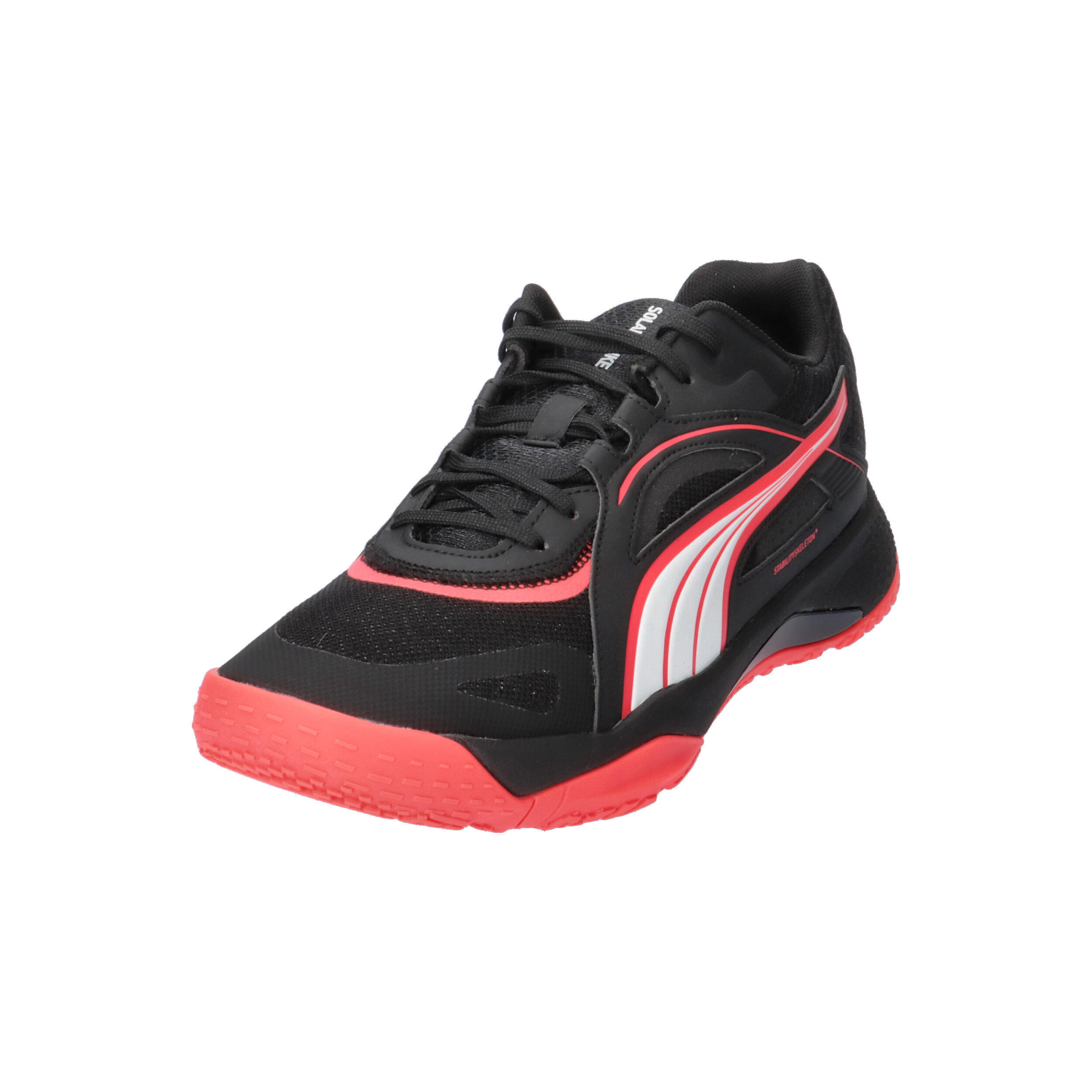 Solarstrike II indoorsportschoenen PUMA Black Fire Orchid White Red 9/15