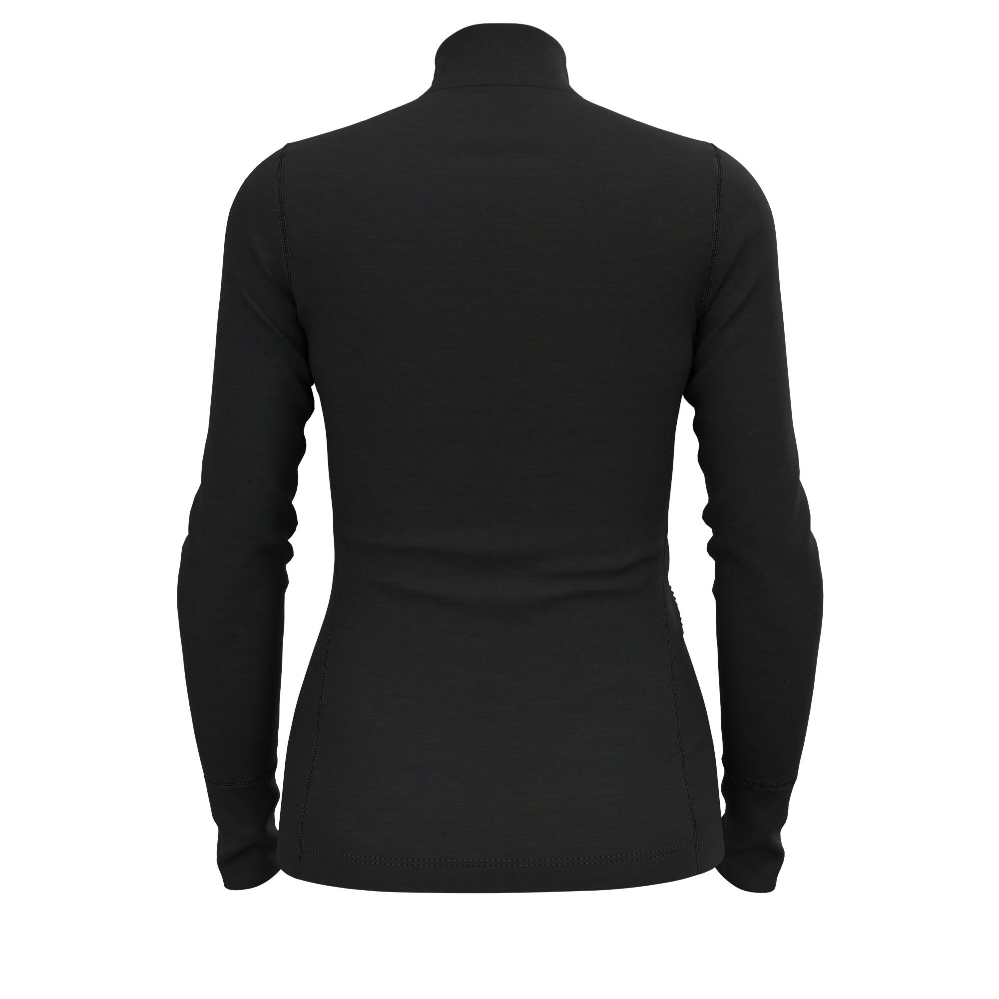 ODLO Baselayer Top Lange Mouwen Halve Rits Merino 2 Thermoshirt ZWART XS 8/8