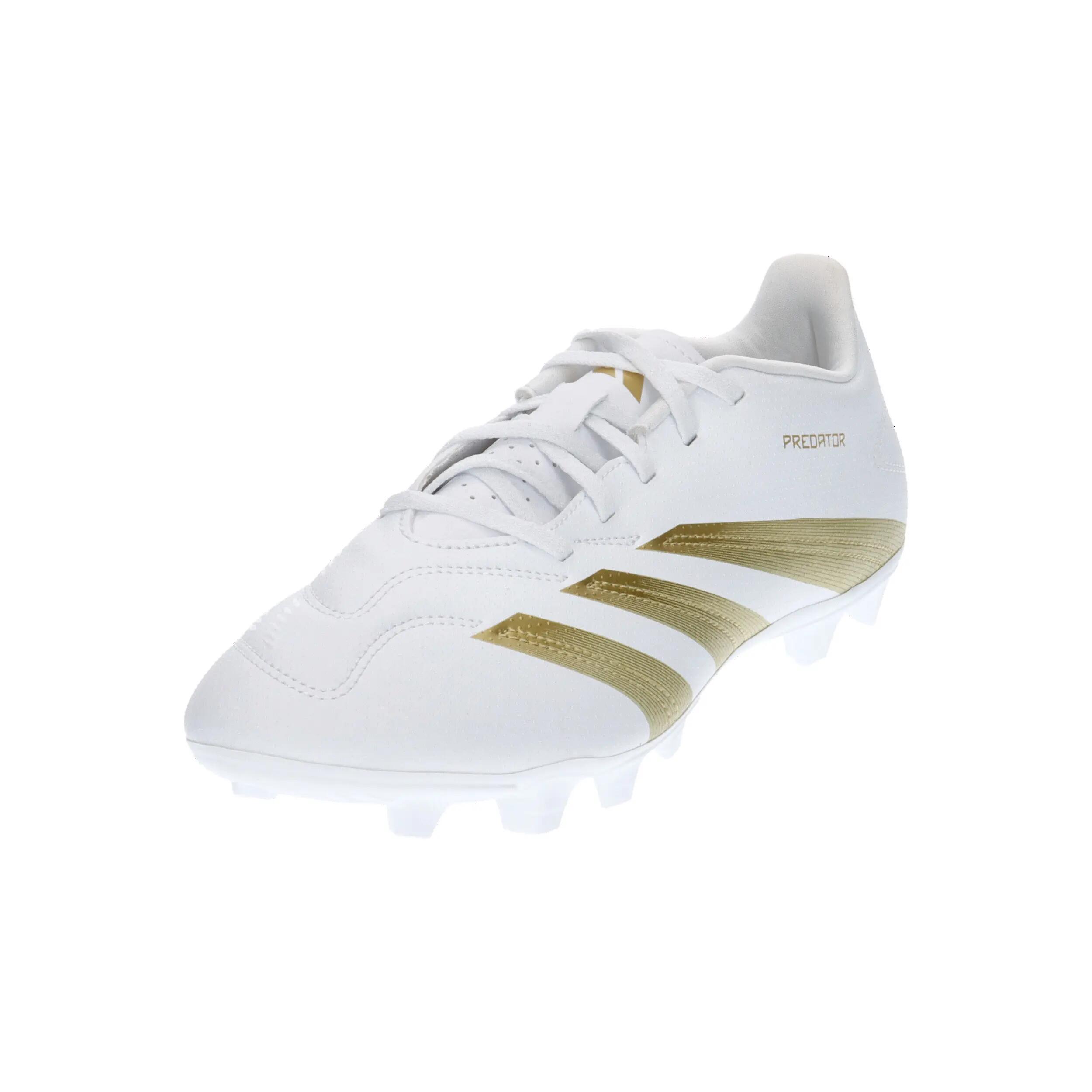 Chuteiras adidas Predator Club FG Branco/Dourado 4/15
