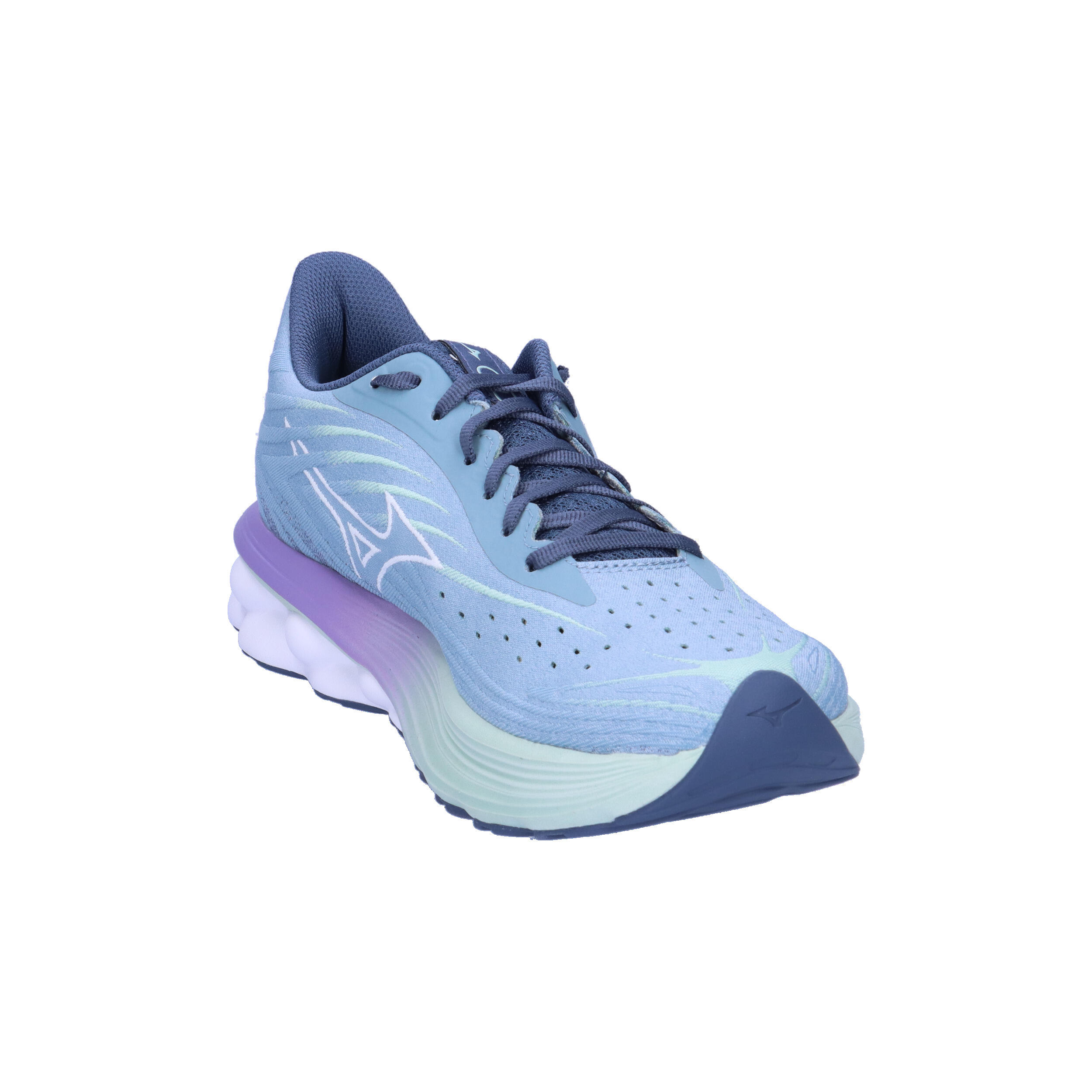 Mizuno Wave Skyrise 6 Running Shoes Blue/Purple Women's 7/10