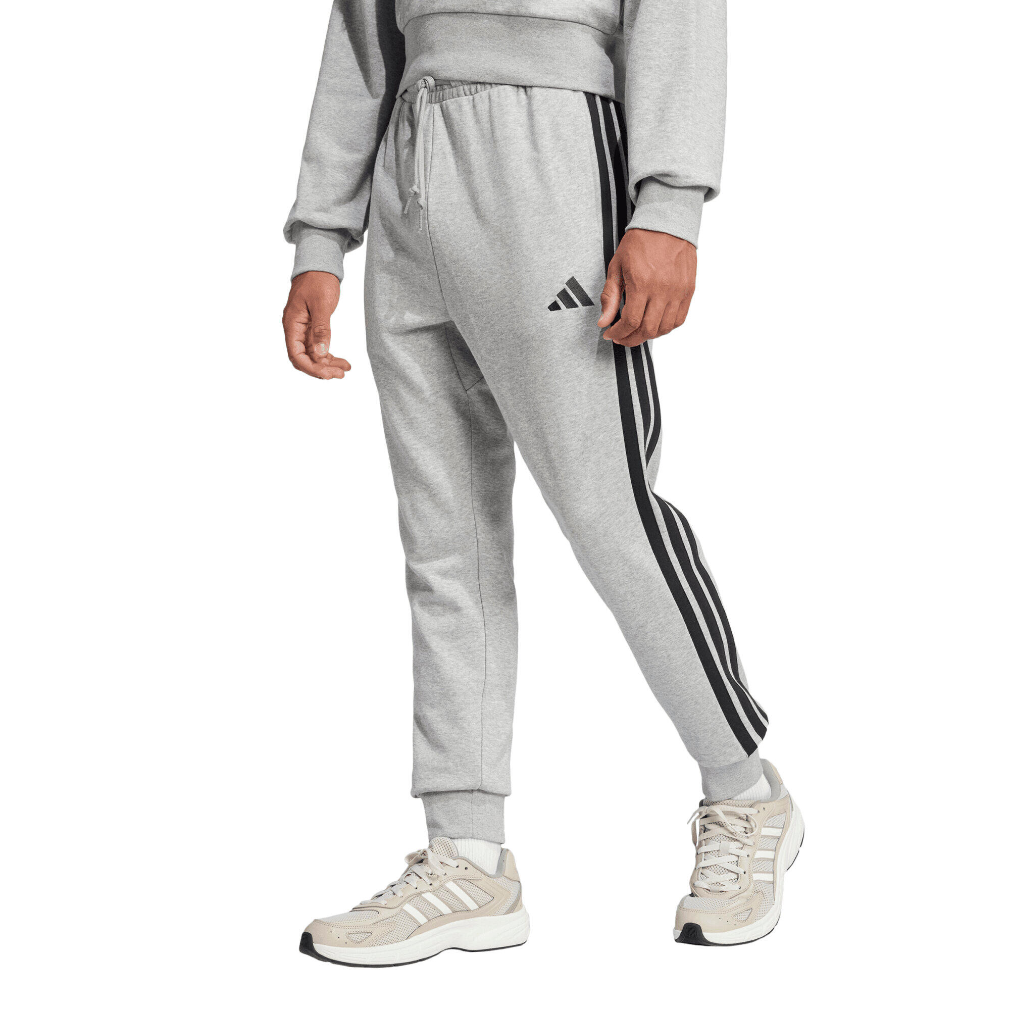 Essentials 3-Streifen French Terry Hose 8/9